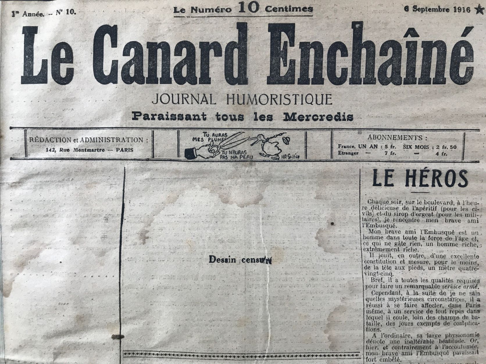 Couac ! | Acheter un Canard | Vente d'Anciens Journaux du Canard Enchaîné. Des Journaux Satiriques de Collection, Historiques & Authentiques de 1916 à 2004 ! | 10 3