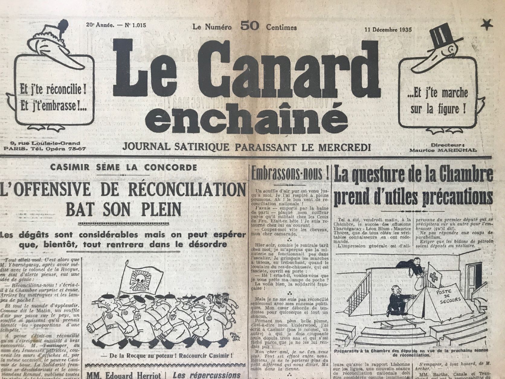 Couac ! | Acheter un Canard | Vente d'Anciens Journaux du Canard Enchaîné. Des Journaux Satiriques de Collection, Historiques & Authentiques de 1916 à 2004 ! | 1015