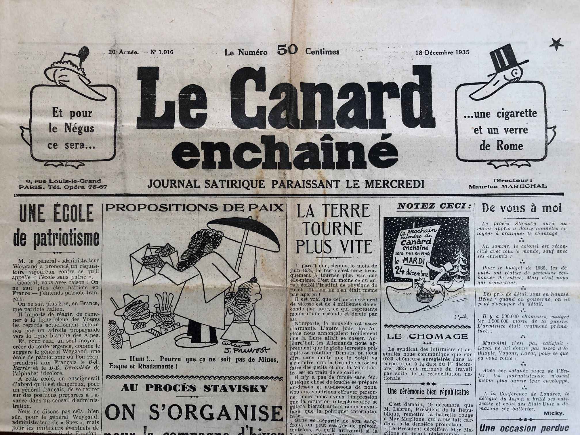 Couac ! | Acheter un Canard | Vente d'Anciens Journaux du Canard Enchaîné. Des Journaux Satiriques de Collection, Historiques & Authentiques de 1916 à 2004 ! | 1016 1