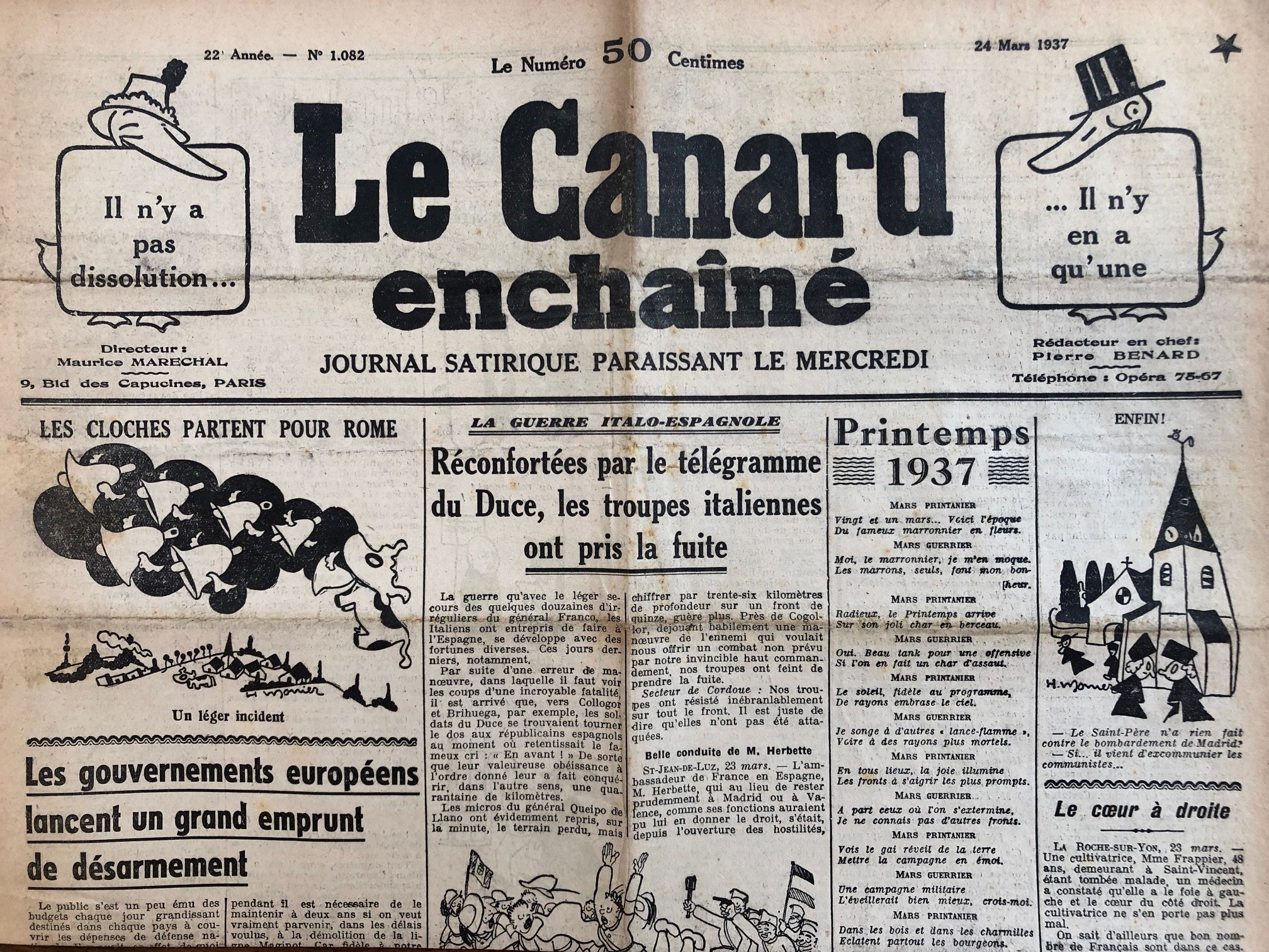 Couac ! | Acheter un Canard | Vente d'Anciens Journaux du Canard Enchaîné. Des Journaux Satiriques de Collection, Historiques & Authentiques de 1916 à 2004 ! | 1082 2