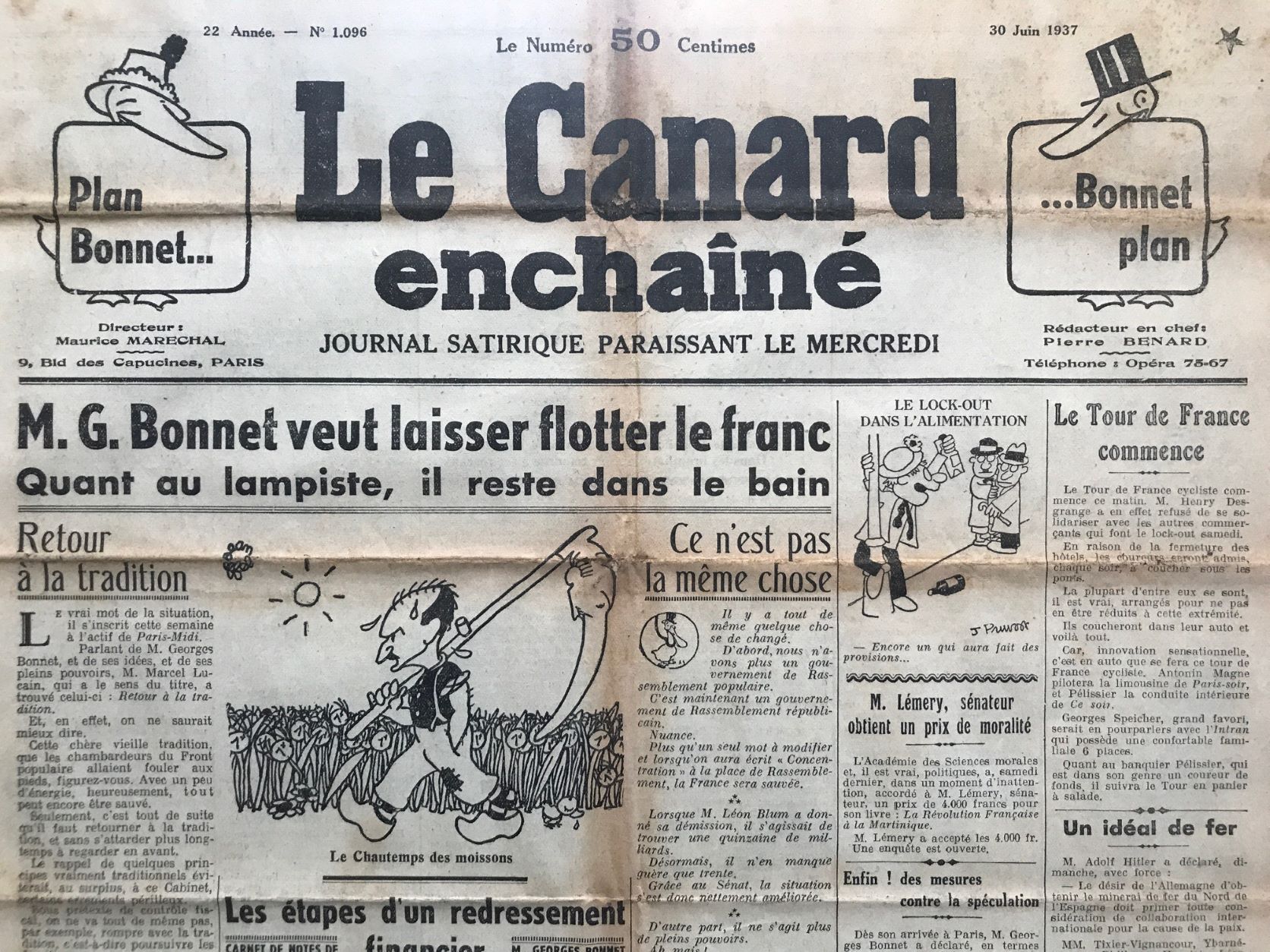 Couac ! | Acheter un Canard | Vente d'Anciens Journaux du Canard Enchaîné. Des Journaux Satiriques de Collection, Historiques & Authentiques de 1916 à 2004 ! | 1096