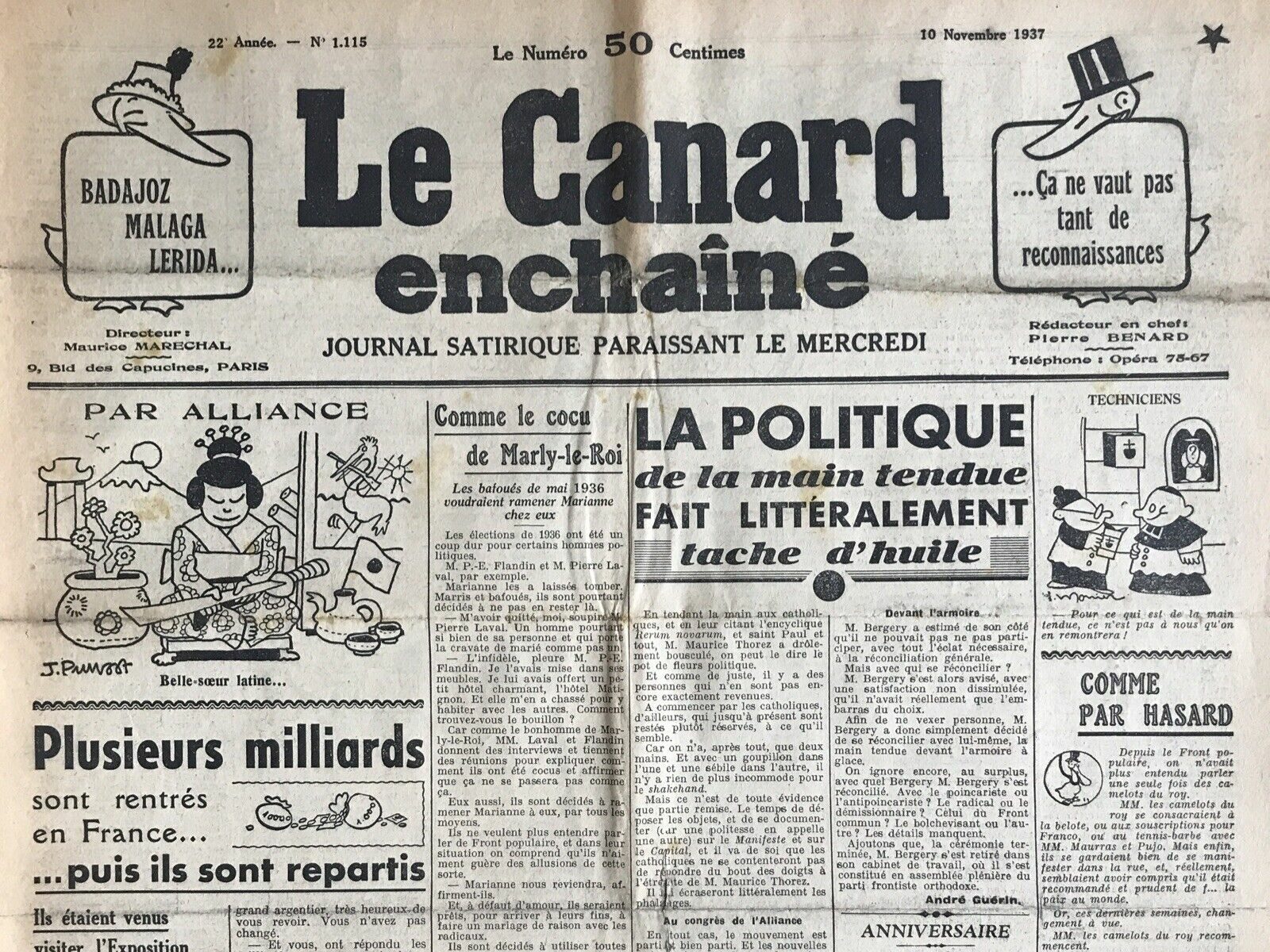 Couac ! | Acheter un Canard | Vente d'Anciens Journaux du Canard Enchaîné. Des Journaux Satiriques de Collection, Historiques & Authentiques de 1916 à 2004 ! | 1115 e1708166483581