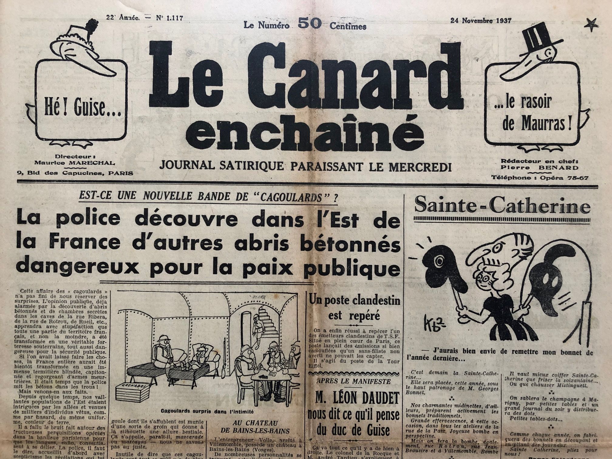 Couac ! | Acheter un Canard | Vente d'Anciens Journaux du Canard Enchaîné. Des Journaux Satiriques de Collection, Historiques & Authentiques de 1916 à 2004 ! | 1117 1