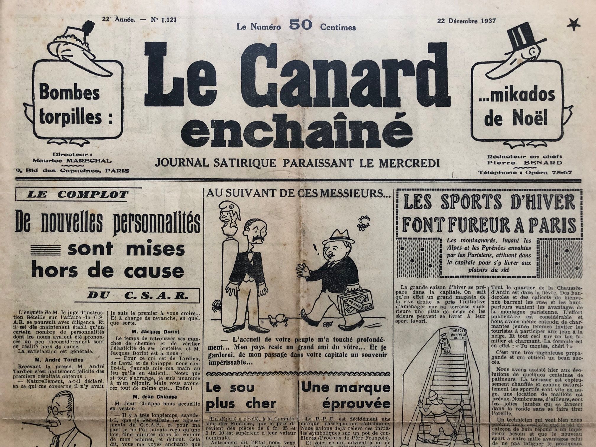 Couac ! | Acheter un Canard | Vente d'Anciens Journaux du Canard Enchaîné. Des Journaux Satiriques de Collection, Historiques & Authentiques de 1916 à 2004 ! | 1121 3