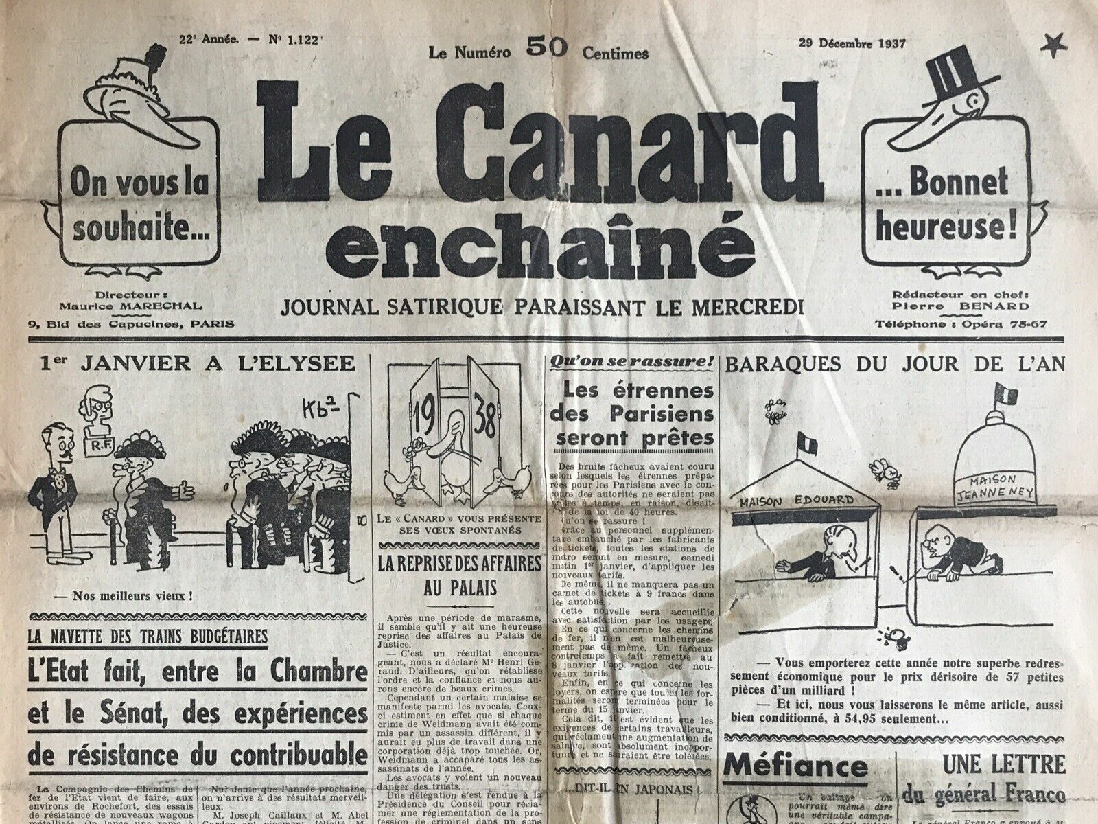 Couac ! | Acheter un Canard | Vente d'Anciens Journaux du Canard Enchaîné. Des Journaux Satiriques de Collection, Historiques & Authentiques de 1916 à 2004 ! | 1122 e1708166713256