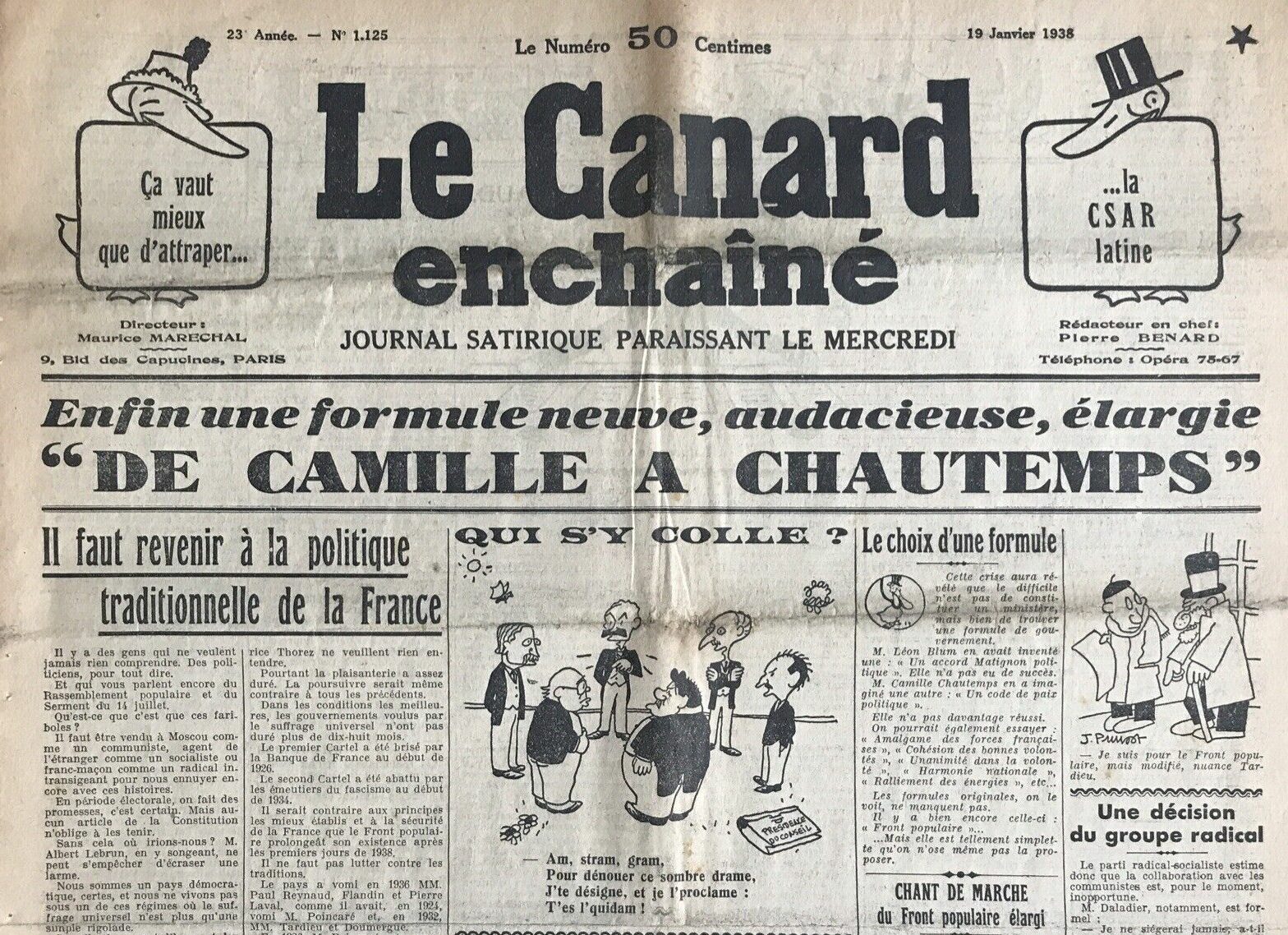 Couac ! | Acheter un Canard | Vente d'Anciens Journaux du Canard Enchaîné. Des Journaux Satiriques de Collection, Historiques & Authentiques de 1916 à 2004 ! | 1125 e1708167075308