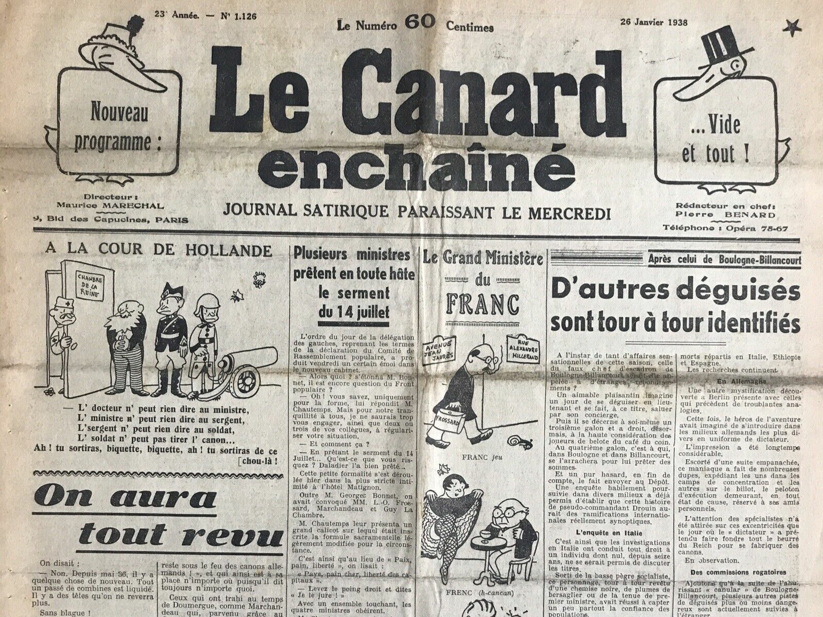 Couac ! | Acheter un Canard | Vente d'Anciens Journaux du Canard Enchaîné. Des Journaux Satiriques de Collection, Historiques & Authentiques de 1916 à 2004 ! | 1126 e1708167157316