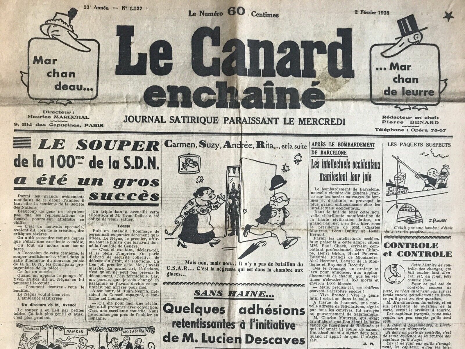 Couac ! | Acheter un Canard | Vente d'Anciens Journaux du Canard Enchaîné. Des Journaux Satiriques de Collection, Historiques & Authentiques de 1916 à 2004 ! | 1127 e1708167212799