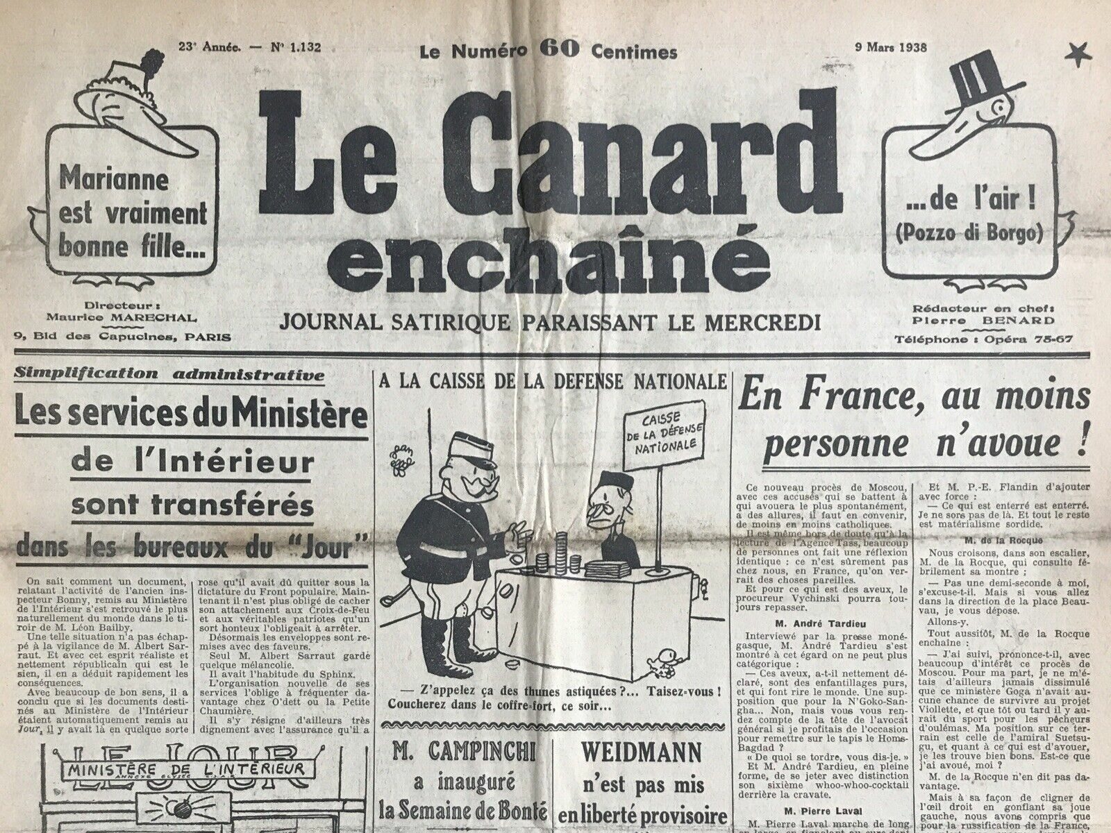 Couac ! | Acheter un Canard | Vente d'Anciens Journaux du Canard Enchaîné. Des Journaux Satiriques de Collection, Historiques & Authentiques de 1916 à 2004 ! | 1132 e1708168014667