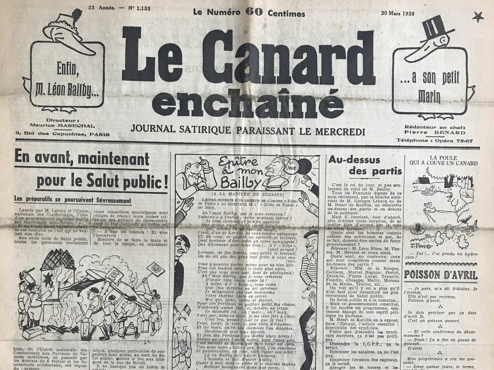 Couac ! | Acheter un Canard | Vente d'Anciens Journaux du Canard Enchaîné. Des Journaux Satiriques de Collection, Historiques & Authentiques de 1916 à 2004 ! | 1135 e1708168194634