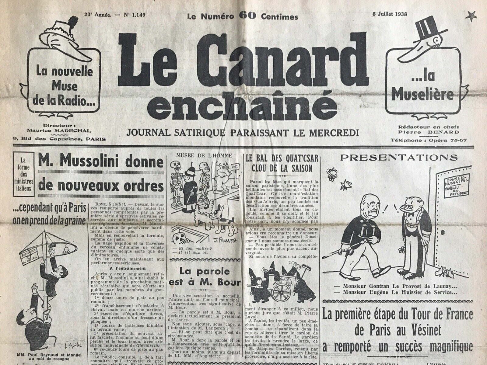 Couac ! | Acheter un Canard | Vente d'Anciens Journaux du Canard Enchaîné. Des Journaux Satiriques de Collection, Historiques & Authentiques de 1916 à 2004 ! | 1149 e1708169262765