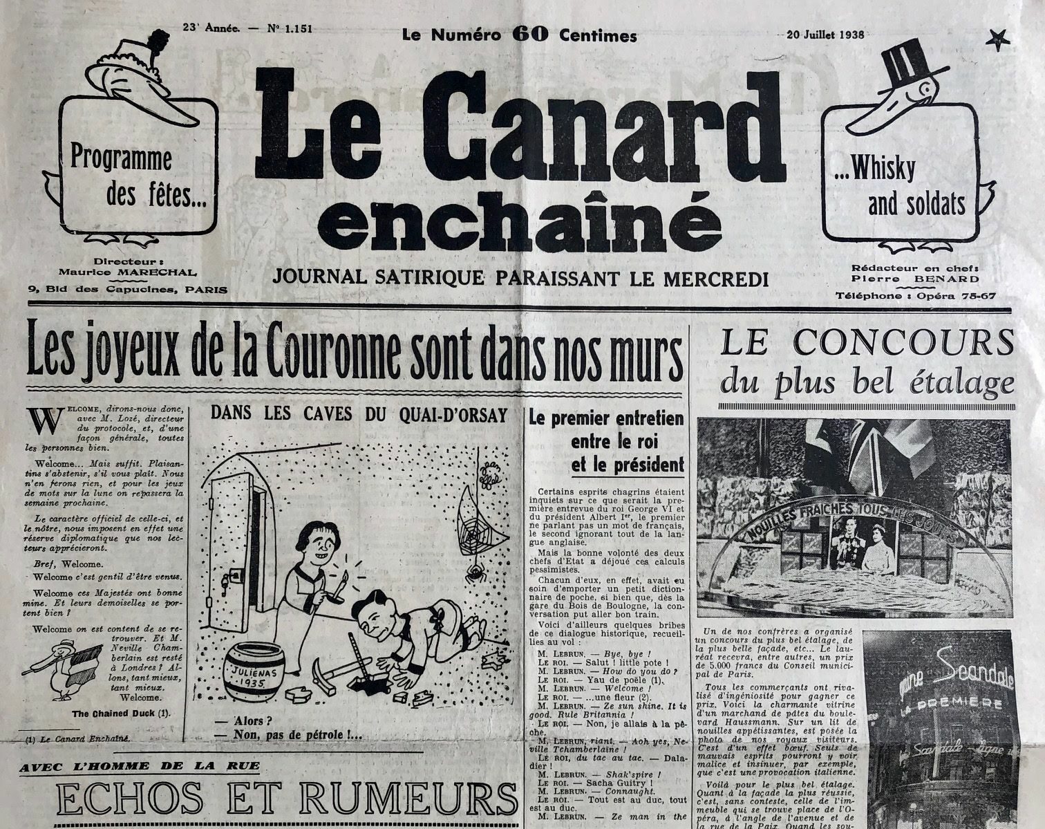 Couac ! | Acheter un Canard | Vente d'Anciens Journaux du Canard Enchaîné. Des Journaux Satiriques de Collection, Historiques & Authentiques de 1916 à 2004 ! | 1151 1 e1708169449875