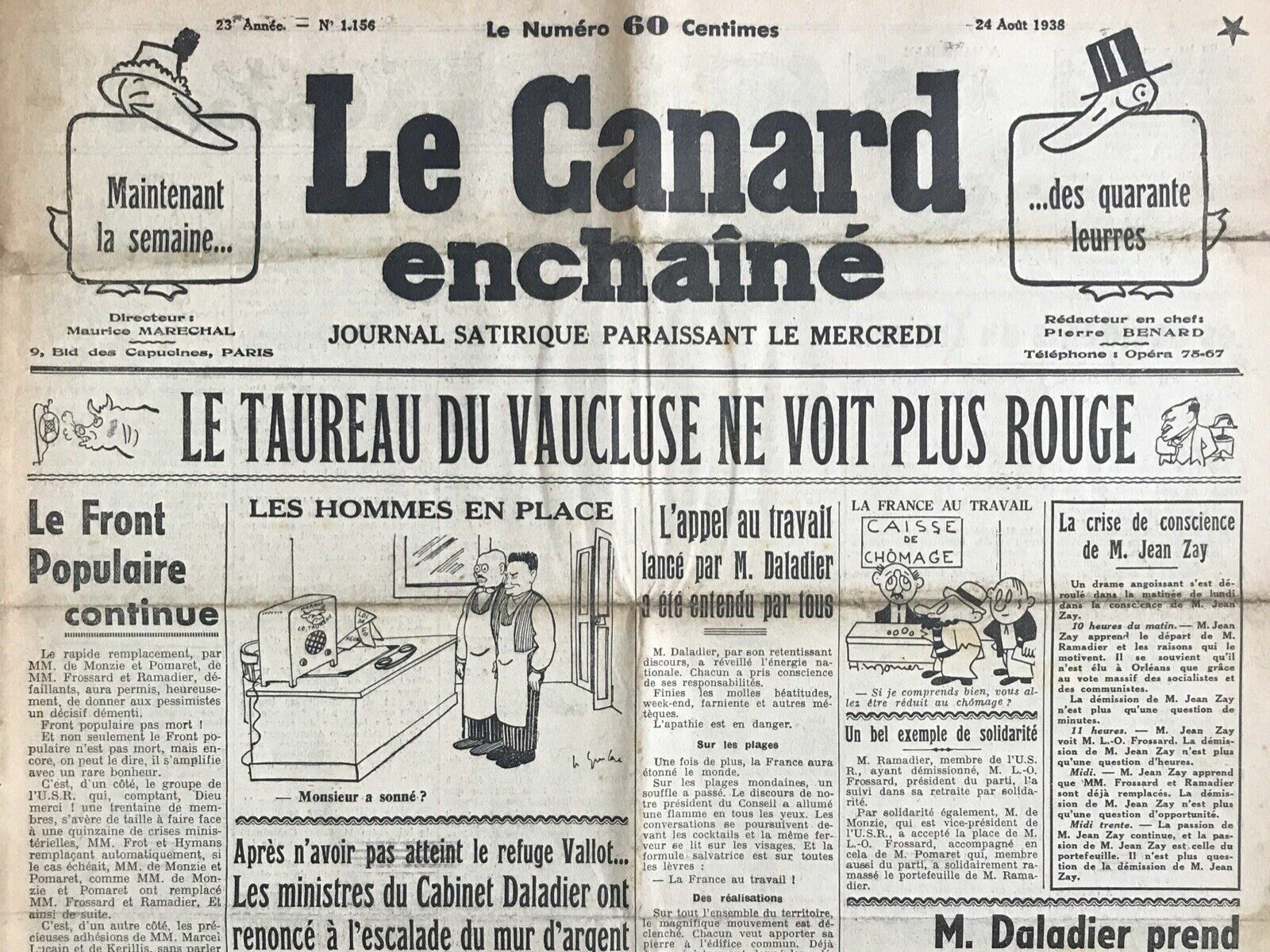 Couac ! | Acheter un Canard | Vente d'Anciens Journaux du Canard Enchaîné. Des Journaux Satiriques de Collection, Historiques & Authentiques de 1916 à 2004 ! | 1156 e1708177623246