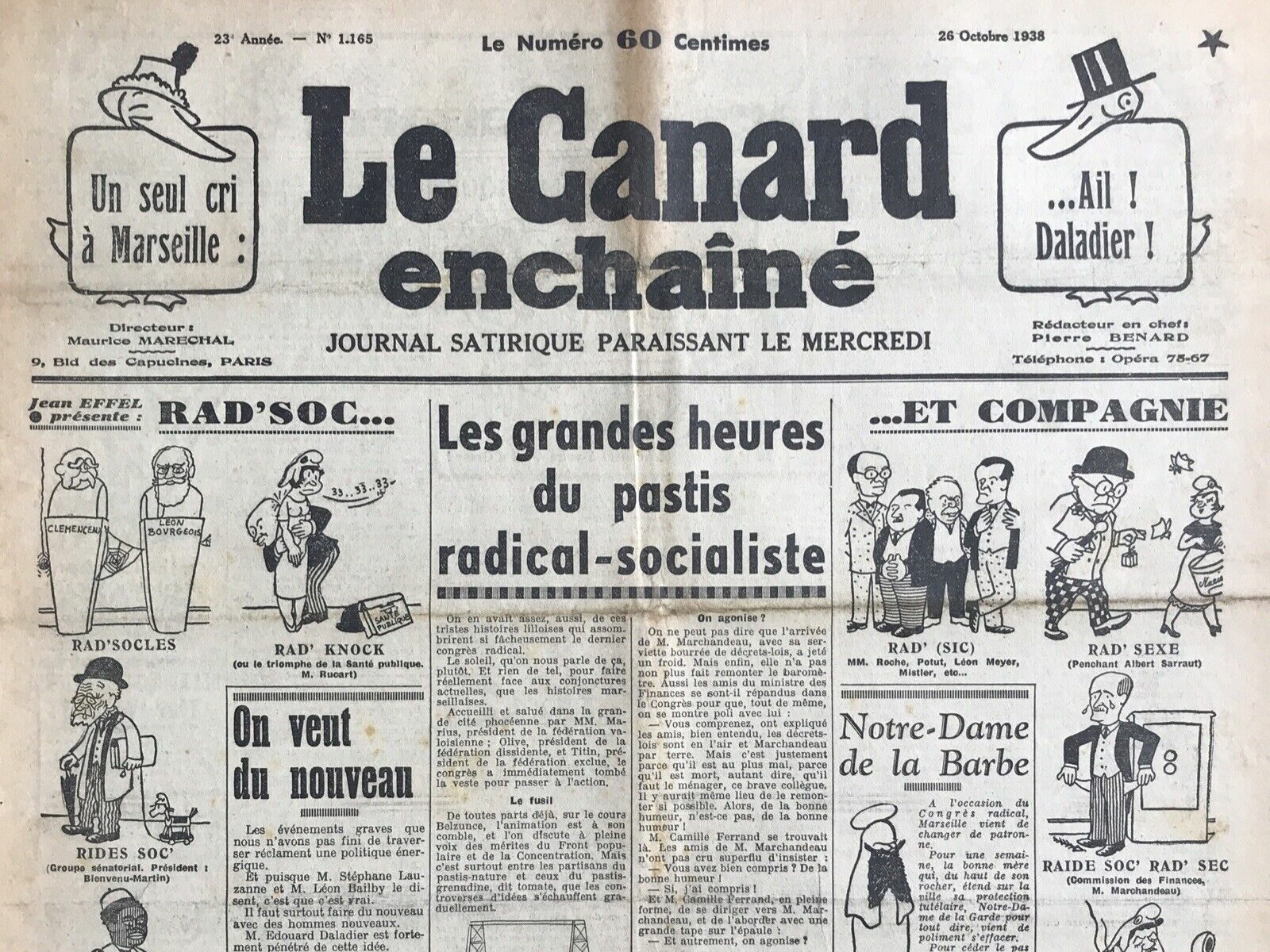 Couac ! | Acheter un Canard | Vente d'Anciens Journaux du Canard Enchaîné. Des Journaux Satiriques de Collection, Historiques & Authentiques de 1916 à 2004 ! | 1165 e1708169875153