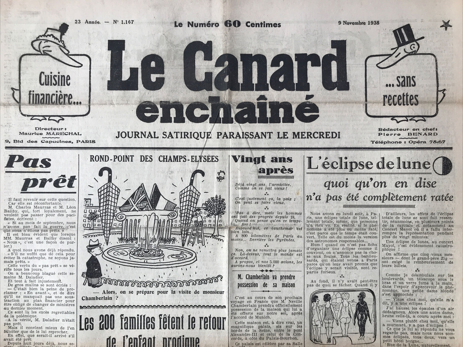 Couac ! | Acheter un Canard | Vente d'Anciens Journaux du Canard Enchaîné. Des Journaux Satiriques de Collection, Historiques & Authentiques de 1916 à 2004 ! | 1167