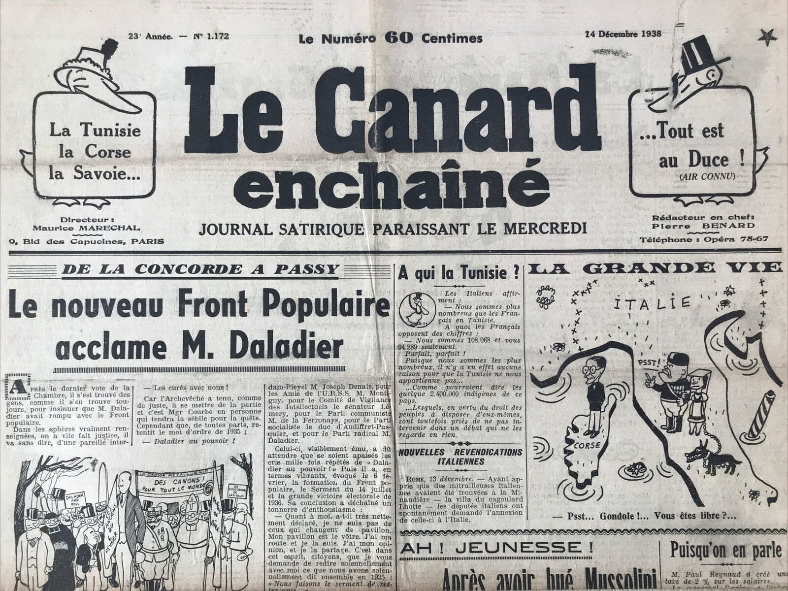 Couac ! | Acheter un Canard | Vente d'Anciens Journaux du Canard Enchaîné. Des Journaux Satiriques de Collection, Historiques & Authentiques de 1916 à 2004 ! | 1172