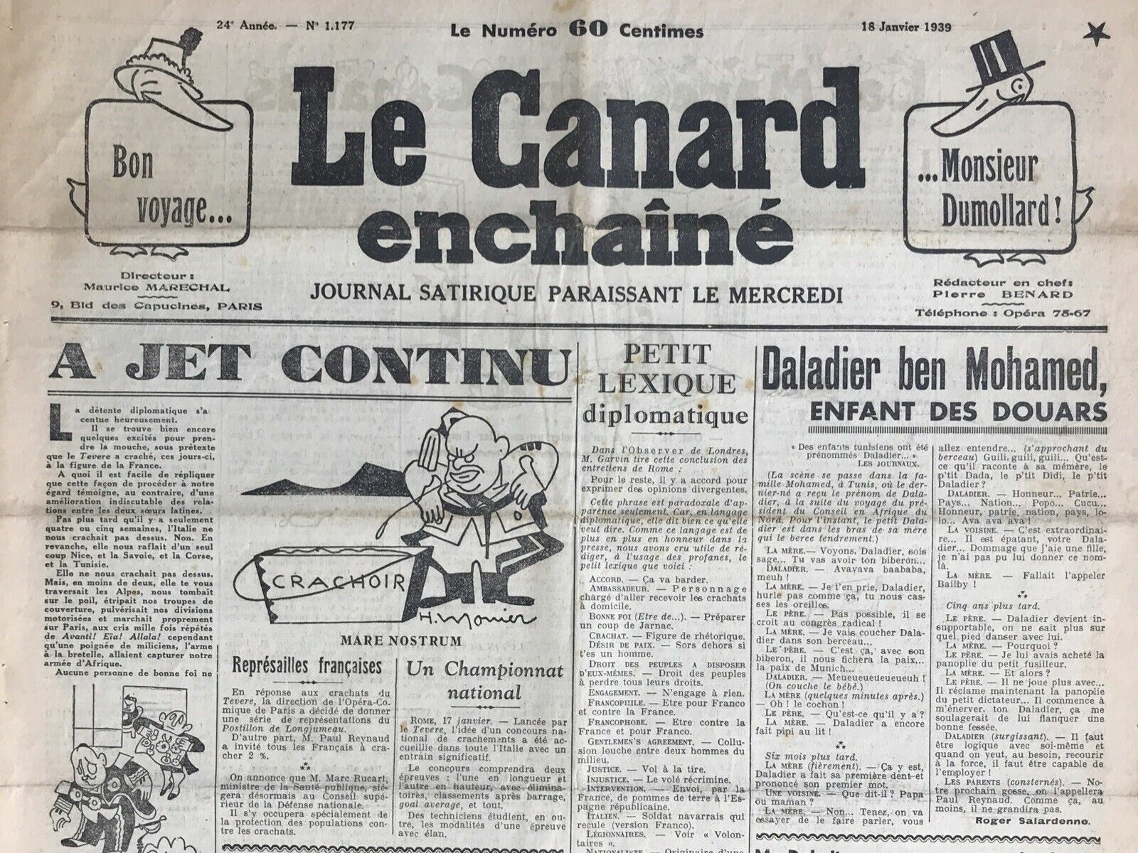 Couac ! | Acheter un Canard | Vente d'Anciens Journaux du Canard Enchaîné. Des Journaux Satiriques de Collection, Historiques & Authentiques de 1916 à 2004 ! | 1177 e1708178383877