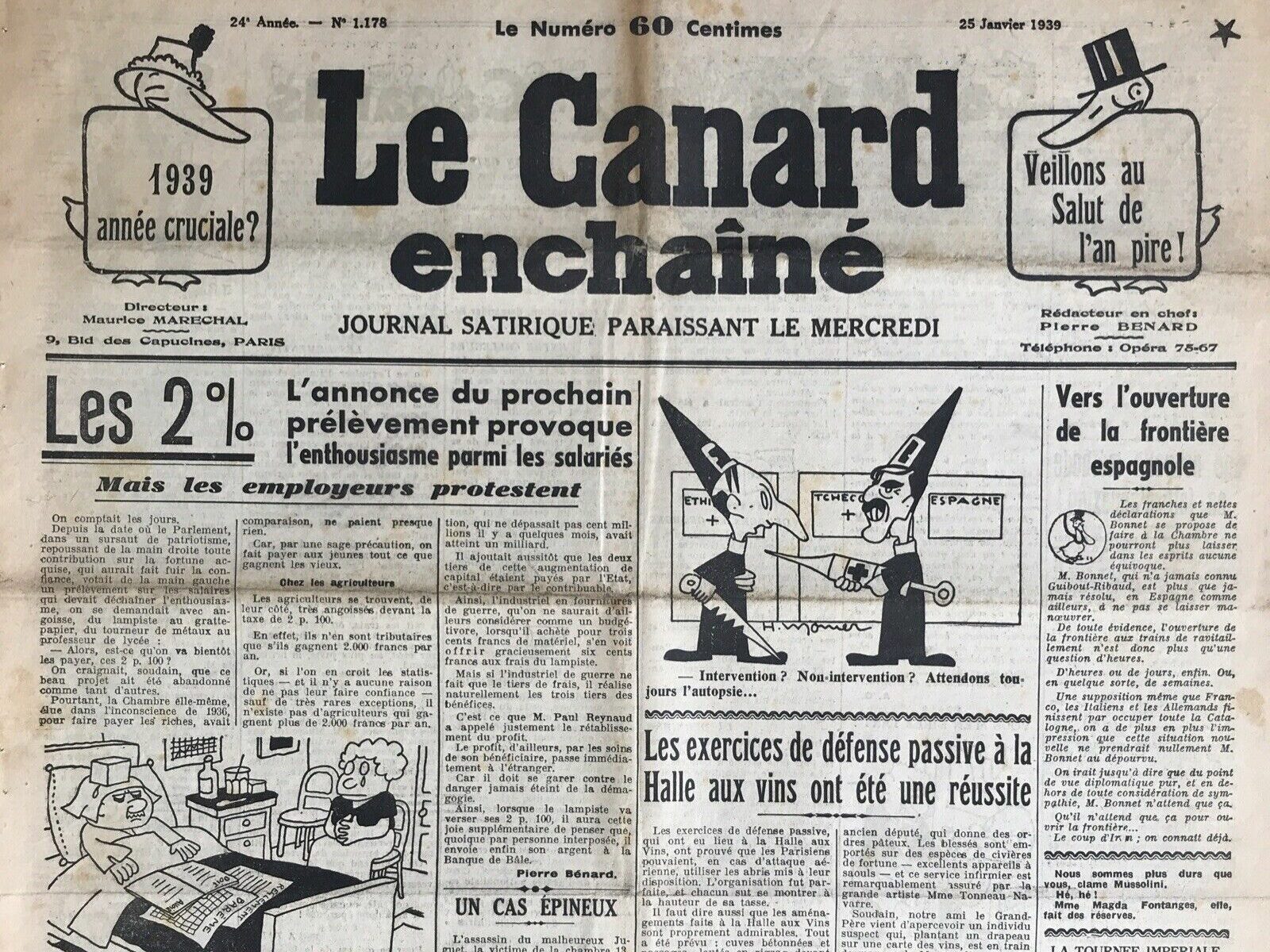 Couac ! | Acheter un Canard | Vente d'Anciens Journaux du Canard Enchaîné. Des Journaux Satiriques de Collection, Historiques & Authentiques de 1916 à 2004 ! | 1178 e1708178498356