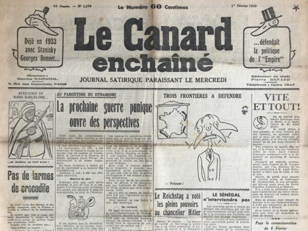 Couac ! | N° 1179 du Canard Enchaîné - 1 Février 1939 | Les Salauds par R. Tréno - R. Tréno, dans cet article publié par Le Canard Enchaîné le 1er février 1939, réagit avec une virulence satirique aux propos xénophobes et indifférents exprimés par certaines personnalités françaises envers les réfugiés espagnols fuyant la guerre civile. Le texte est une réponse cinglante aux articles et déclarations de journalistes et politiciens français qui décrivent ces réfugiés comme des criminels ou des parasites, indésirables en France. L'article est structuré en plusieurs sections, chacune visant à ridiculiser et dénoncer les arguments des détracteurs des réfugiés. Le ton est acerbe et ironique, souvent utilisant des descriptions poignantes pour contraster avec les propos insensibles de ceux qu'il critique. Tréno commence par évoquer des images de réfugiés, notamment des enfants, pour humaniser les victimes et souligner l'absurdité des accusations portées contre eux. Tréno commence par critiquer un article de Léon Bailby qui affirme que la France s'ouvrirait aux "tueurs". En décrivant des enfants en haillons et des mères portant leurs enfants malades, il met en lumière l'inhumanité et l'absurdité de cette déclaration. Les réfugiés sont présentés comme des victimes, non des criminels, ce qui contraste brutalement avec l'image dépeinte par Bailby. Tréno se moque ensuite de Stéphane Lauzanne du journal *Le Matin*, qui dénonce un soi-disant "chantage à la pitié". Tréno juxtapose cette accusation avec des images de détresse humaine, révélant la cruauté et le cynisme derrière les mots de Lauzanne. Il critique l'idée que la France devrait être "lucide" et ne pas se laisser émouvoir par la souffrance humaine. Tréno s'attaque ensuite à G. de Marsilly du *Petit Bleu*, qui appelle à expulser les "bouches inutiles" et les "parasites". Tréno tourne en dérision cette xénophobie en illustrant l'absurdité de considérer des enfants affamés et des mères désespérées comme des menaces. Il souligne l'hypocrisie de Marsilly qui prétend ne pas être xénophobe tout en défendant des positions clairement intolérantes. En conclusion, Tréno appelle à une prise de conscience morale et éthique, dénonçant ceux qui profitent de la misère humaine pour propager la haine. Il implore la création d'une "zone neutre" pour les "salauds", une manière de dire que ceux qui tiennent des discours haineux devraient être isolés pour protéger la société de leurs propos toxiques. Le texte se termine par une critique acerbe de l'indifférence et de la cruauté, appelant à plus de compassion et d'humanité. En somme, "Les Salauds" est un puissant plaidoyer pour l'humanité et la compassion face à la crise des réfugiés espagnols, utilisant la satire pour dénoncer l'hypocrisie et la cruauté de certains discours publics de l'époque. | 1179 e1708178575697