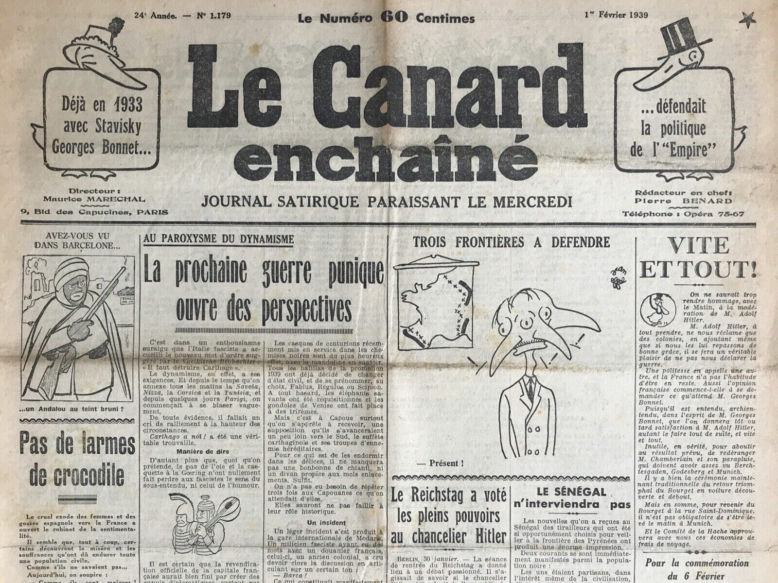 Couac ! | Acheter un Canard | Vente d'Anciens Journaux du Canard Enchaîné. Des Journaux Satiriques de Collection, Historiques & Authentiques de 1916 à 2004 ! | 1179 e1708178575697