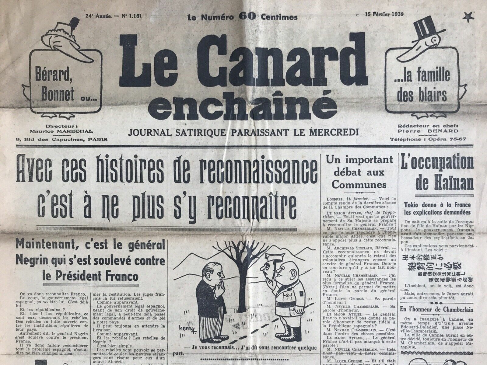 Couac ! | Acheter un Canard | Vente d'Anciens Journaux du Canard Enchaîné. Des Journaux Satiriques de Collection, Historiques & Authentiques de 1916 à 2004 ! | 1181 e1708178857830