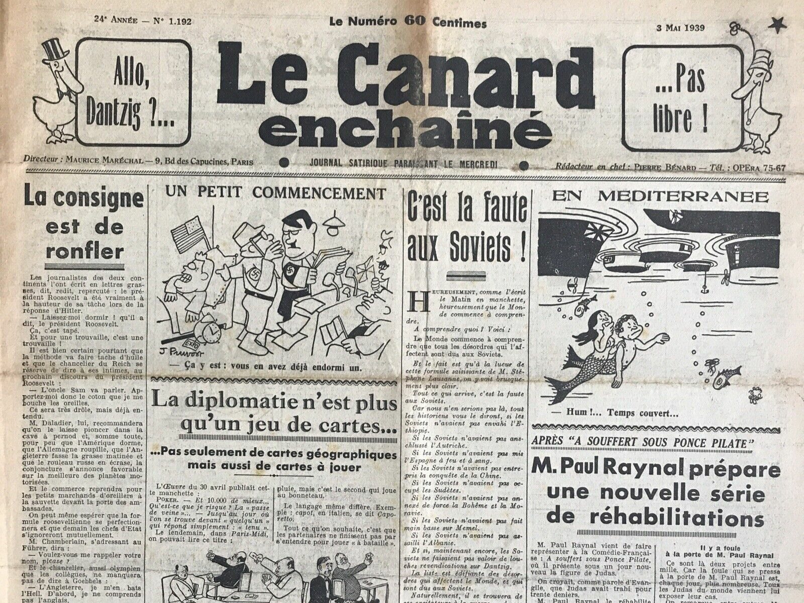 Couac ! | Acheter un Canard | Vente d'Anciens Journaux du Canard Enchaîné. Des Journaux Satiriques de Collection, Historiques & Authentiques de 1916 à 2004 ! | 1192 e1708179676776