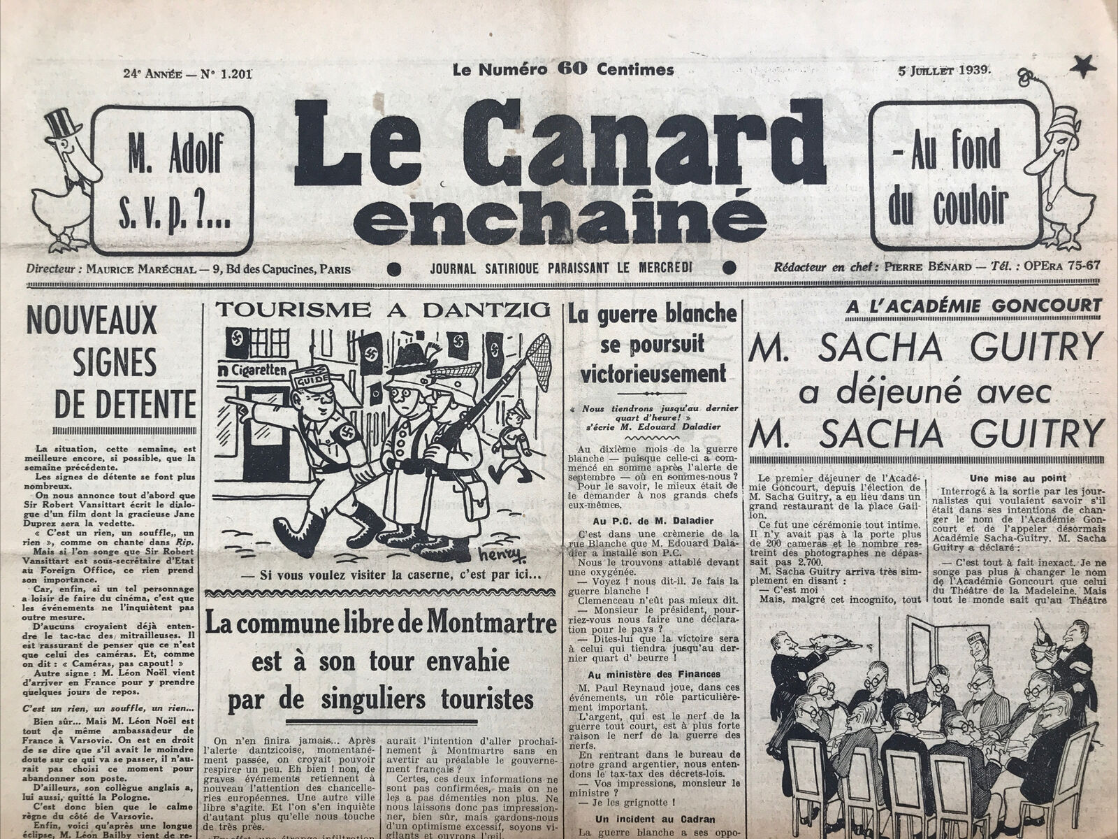 Couac ! | Acheter un Canard | Vente d'Anciens Journaux du Canard Enchaîné. Des Journaux Satiriques de Collection, Historiques & Authentiques de 1916 à 2004 ! | 1201