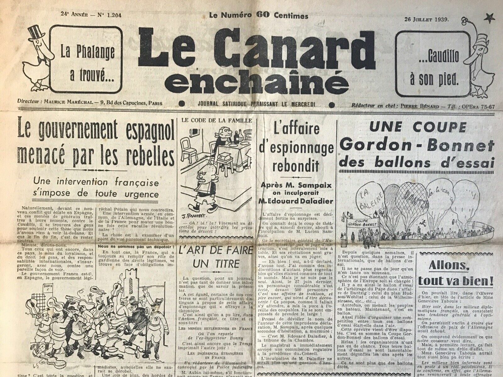 Couac ! | Acheter un Canard | Vente d'Anciens Journaux du Canard Enchaîné. Des Journaux Satiriques de Collection, Historiques & Authentiques de 1916 à 2004 ! | 1204 e1708179916310