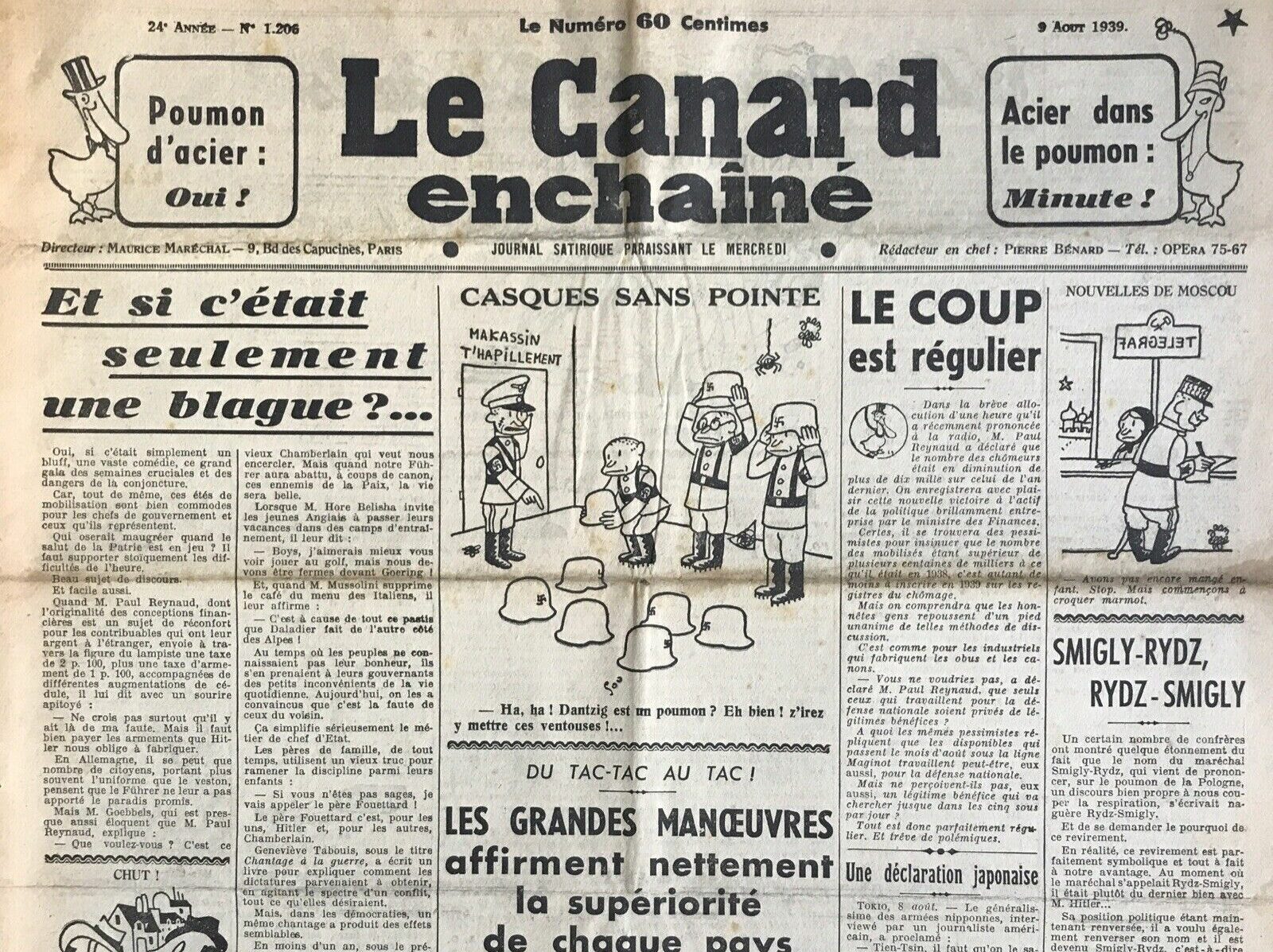 Couac ! | Acheter un Canard | Vente d'Anciens Journaux du Canard Enchaîné. Des Journaux Satiriques de Collection, Historiques & Authentiques de 1916 à 2004 ! | 1206 e1708179977384