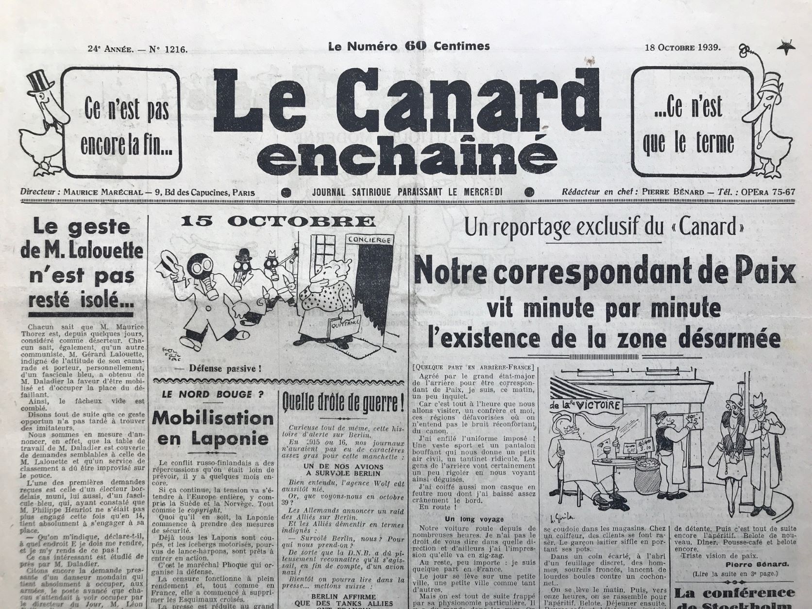 Couac ! | Acheter un Canard | Vente d'Anciens Journaux du Canard Enchaîné. Des Journaux Satiriques de Collection, Historiques & Authentiques de 1916 à 2004 ! | 1216