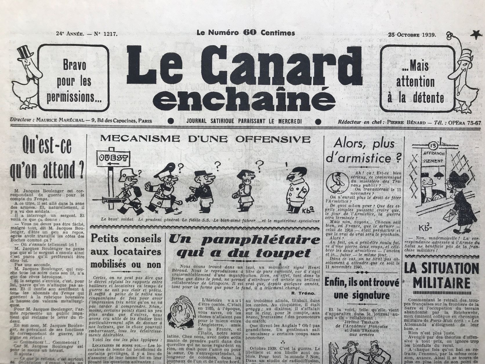 Couac ! | Acheter un Canard | Vente d'Anciens Journaux du Canard Enchaîné. Des Journaux Satiriques de Collection, Historiques & Authentiques de 1916 à 2004 ! | 1217 1