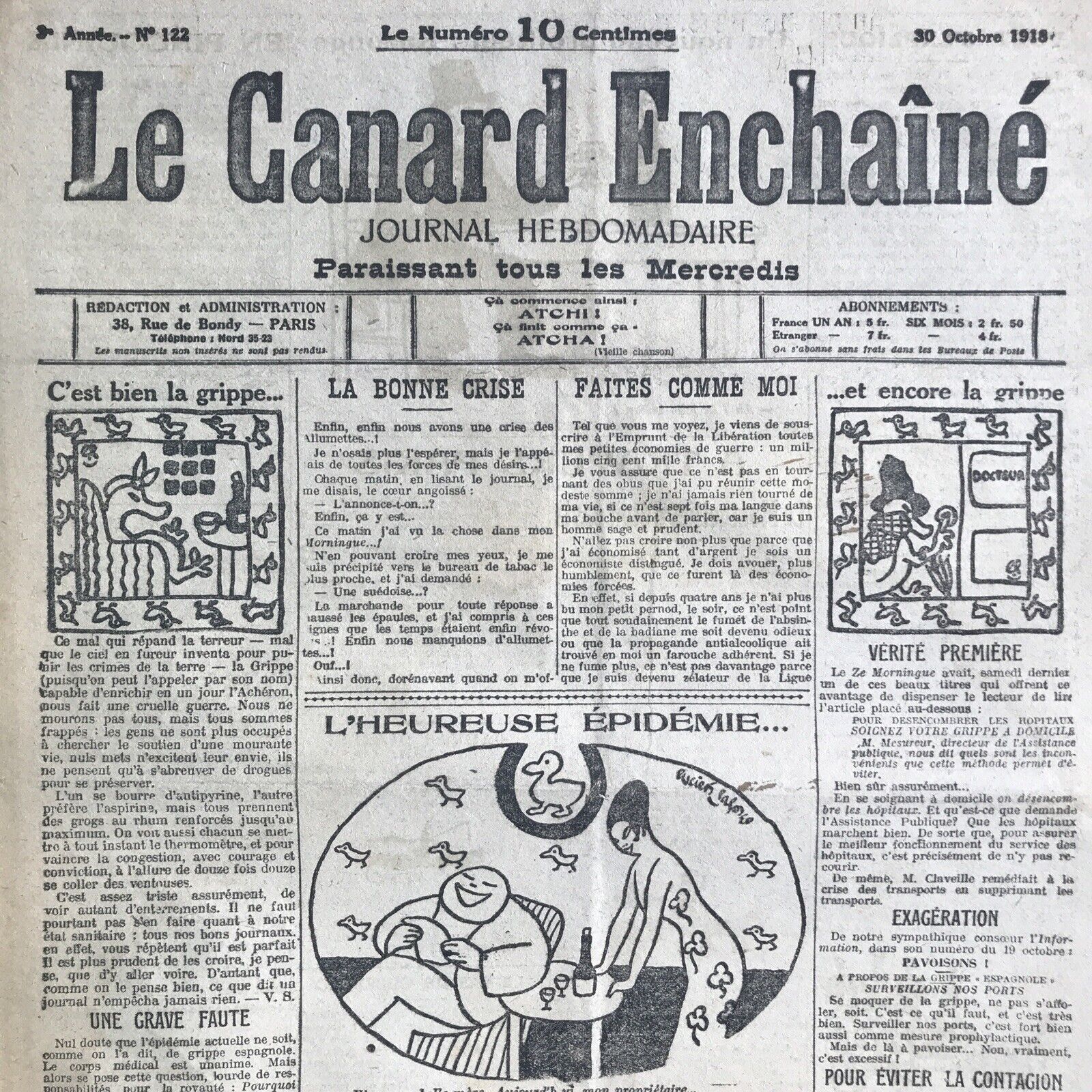 Couac ! | Acheter un Canard | Vente d'Anciens Journaux du Canard Enchaîné. Des Journaux Satiriques de Collection, Historiques & Authentiques de 1916 à 2004 ! | 122