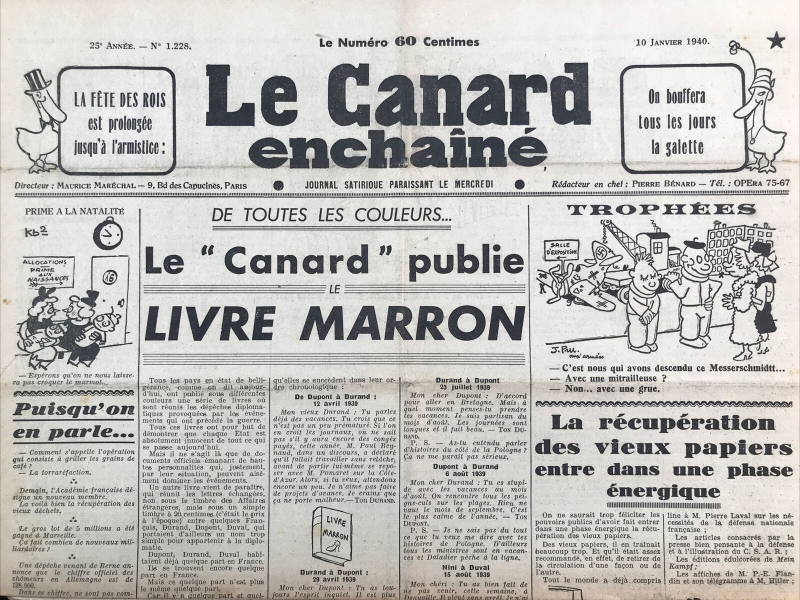 Couac ! | Acheter un Canard | Vente d'Anciens Journaux du Canard Enchaîné. Des Journaux Satiriques de Collection, Historiques & Authentiques de 1916 à 2004 ! | 1228