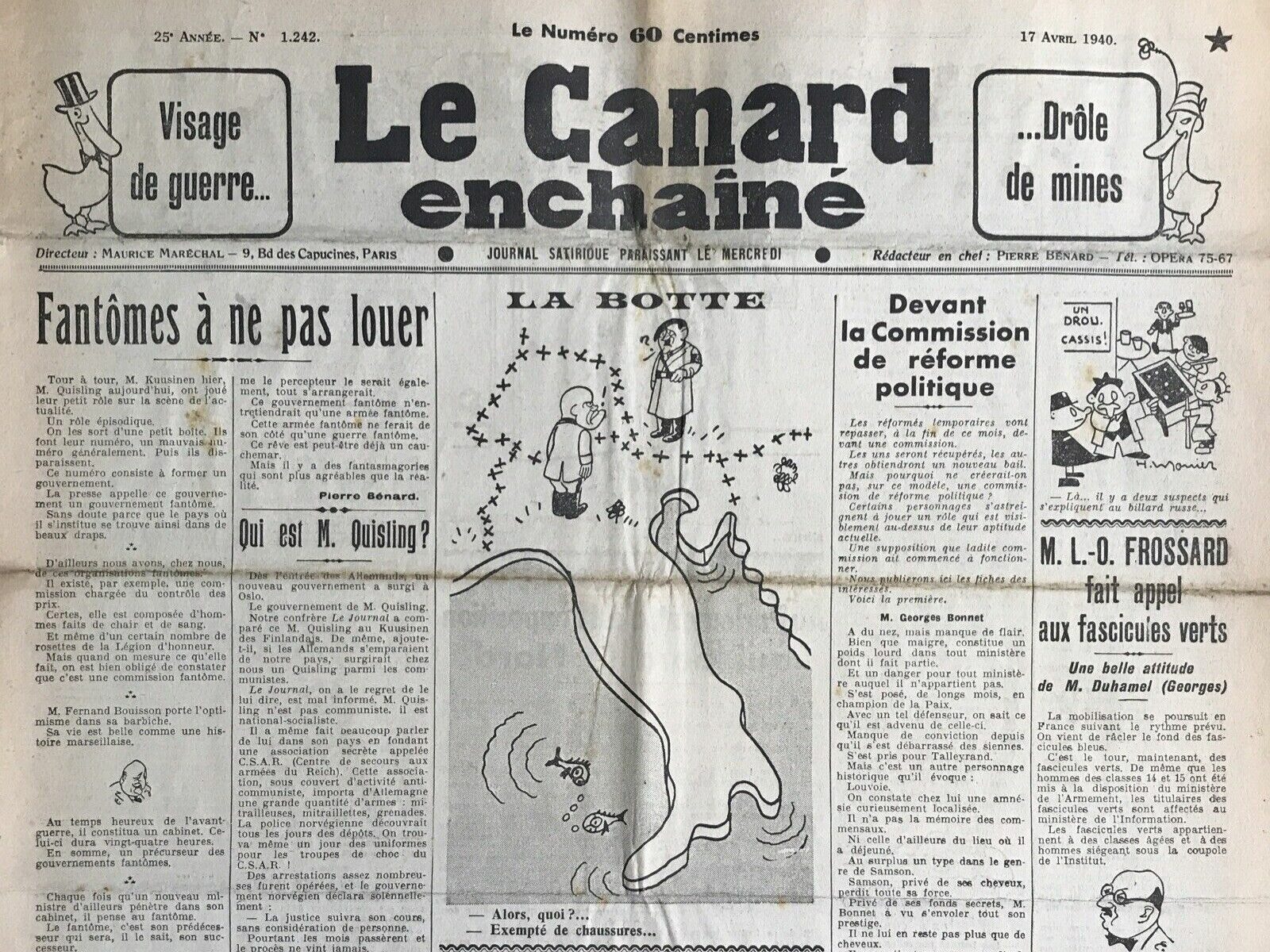 Couac ! | Acheter un Canard | Vente d'Anciens Journaux du Canard Enchaîné. Des Journaux Satiriques de Collection, Historiques & Authentiques de 1916 à 2004 ! | 1242 e1708180625281