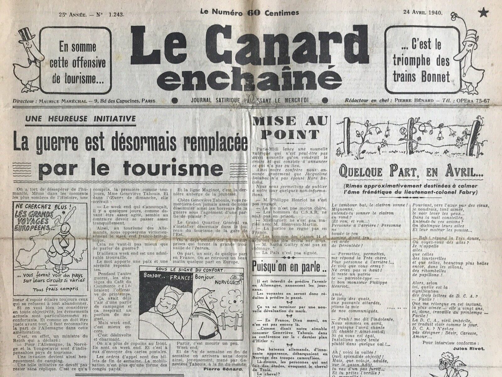 Couac ! | Acheter un Canard | Vente d'Anciens Journaux du Canard Enchaîné. Des Journaux Satiriques de Collection, Historiques & Authentiques de 1916 à 2004 ! | 1243 e1708180698959