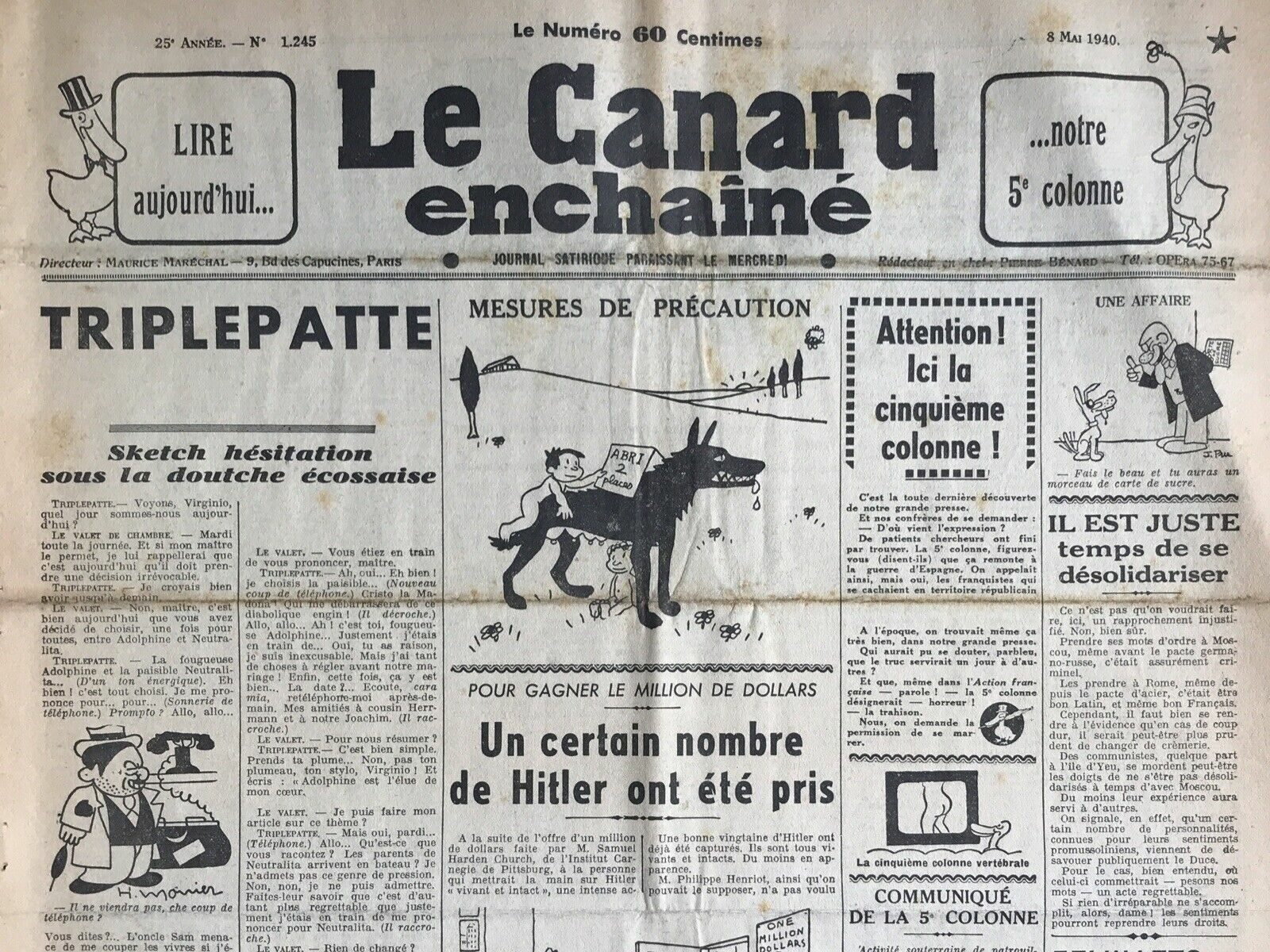 Couac ! | Acheter un Canard | Vente d'Anciens Journaux du Canard Enchaîné. Des Journaux Satiriques de Collection, Historiques & Authentiques de 1916 à 2004 ! | 1245 e1708180872711