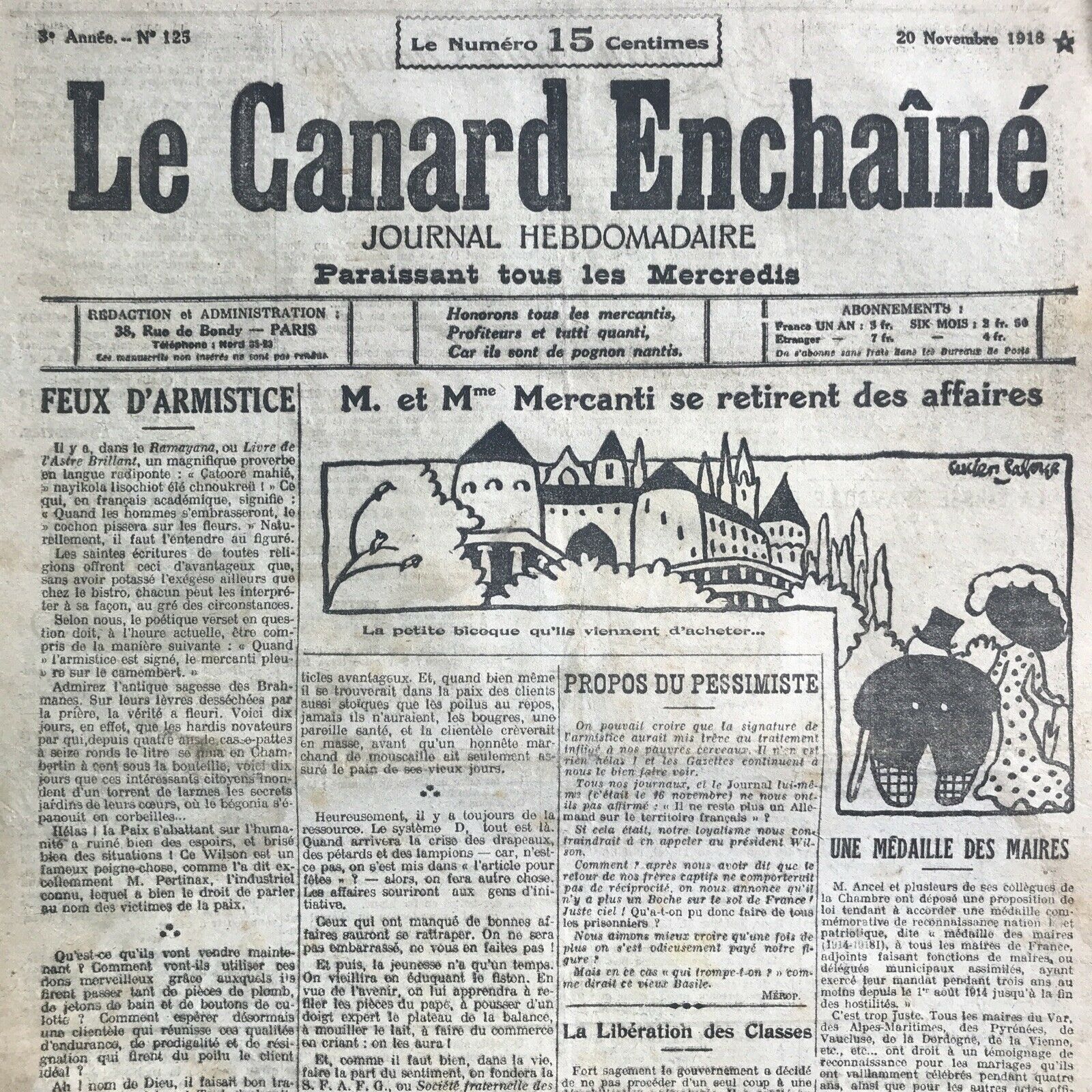 Couac ! | Acheter un Canard | Vente d'Anciens Journaux du Canard Enchaîné. Des Journaux Satiriques de Collection, Historiques & Authentiques de 1916 à 2004 ! | 125