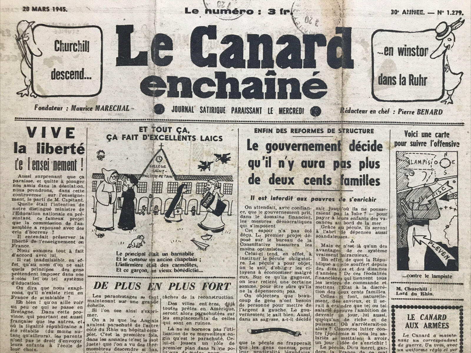 Couac ! | Acheter un Canard | Vente d'Anciens Journaux du Canard Enchaîné. Des Journaux Satiriques de Collection, Historiques & Authentiques de 1916 à 2004 ! | 1279