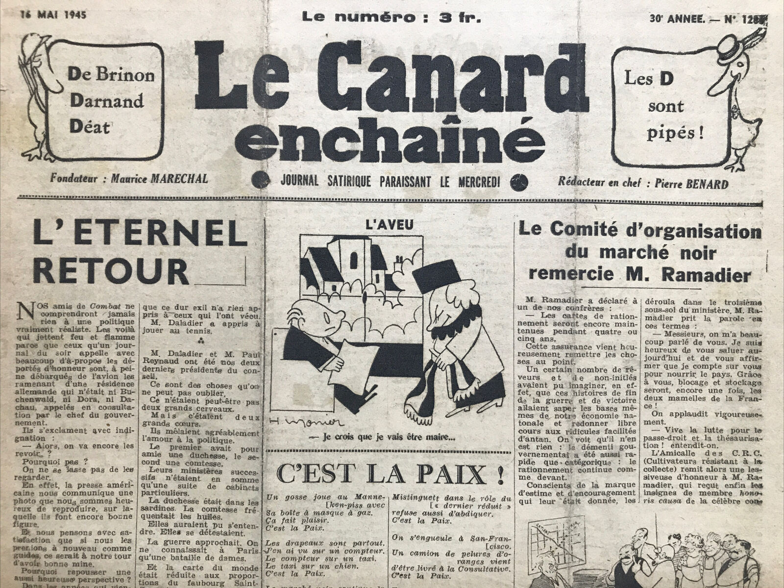 Couac ! | Acheter un Canard | Vente d'Anciens Journaux du Canard Enchaîné. Des Journaux Satiriques de Collection, Historiques & Authentiques de 1916 à 2004 ! | 1286