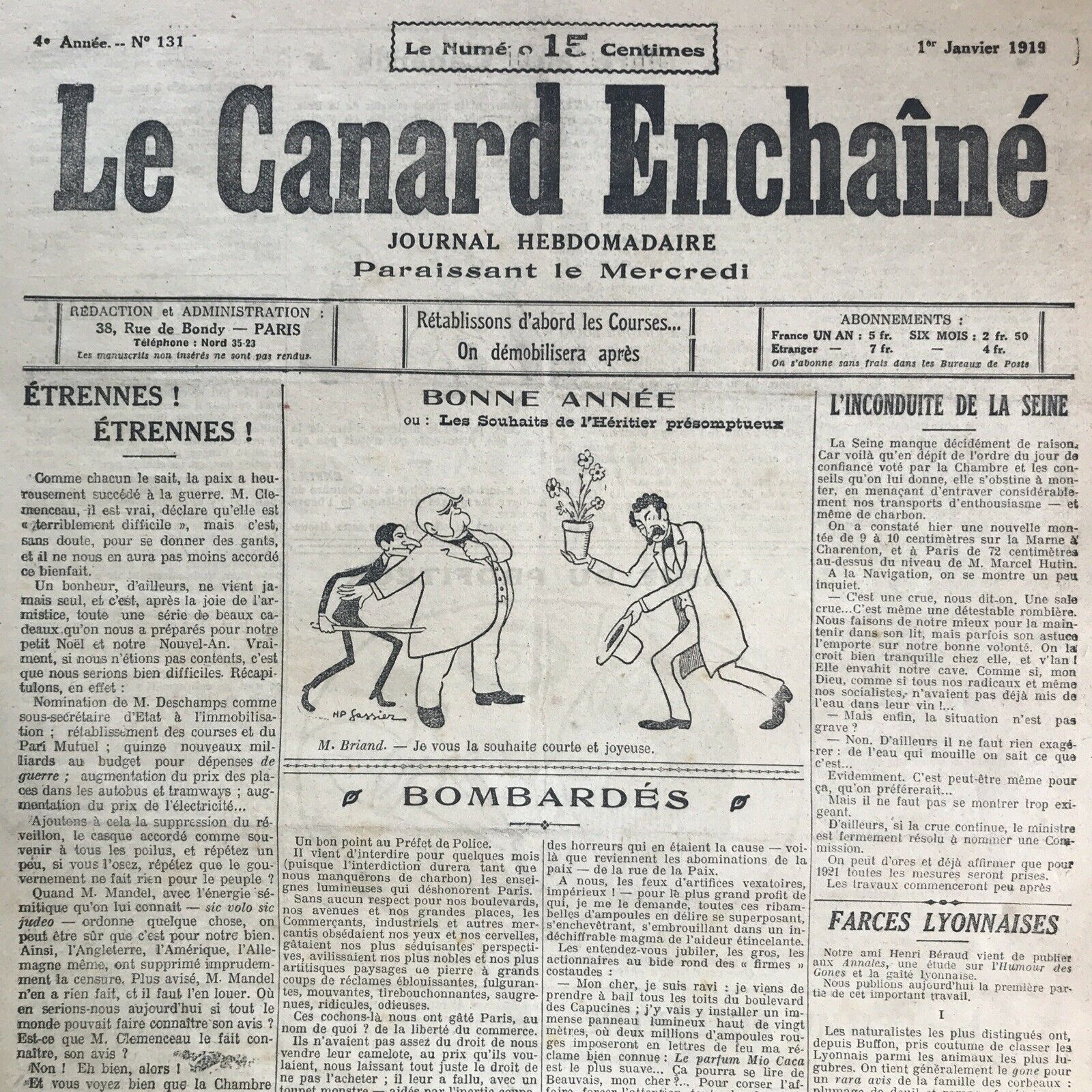 Couac ! | Acheter un Canard | Vente d'Anciens Journaux du Canard Enchaîné. Des Journaux Satiriques de Collection, Historiques & Authentiques de 1916 à 2004 ! | 131