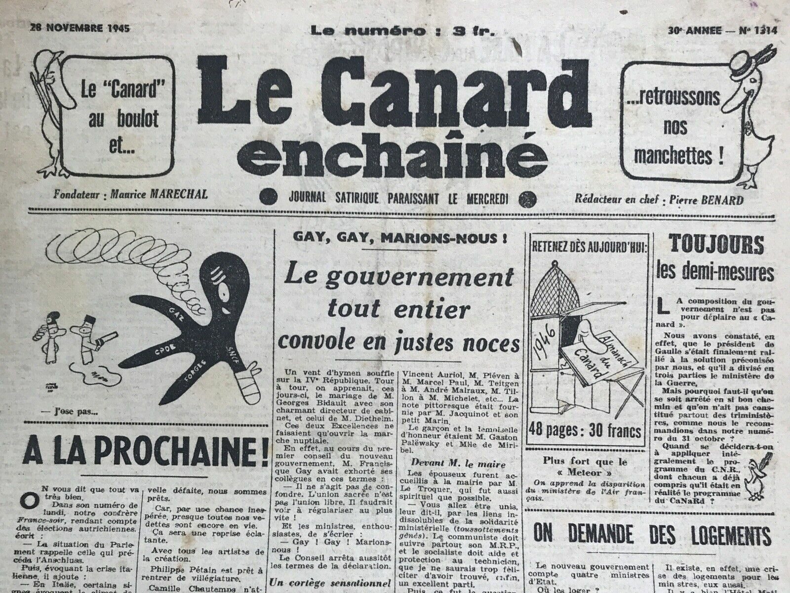 Couac ! | Acheter un Canard | Vente d'Anciens Journaux du Canard Enchaîné. Des Journaux Satiriques de Collection, Historiques & Authentiques de 1916 à 2004 ! | 1314 e1679072171697