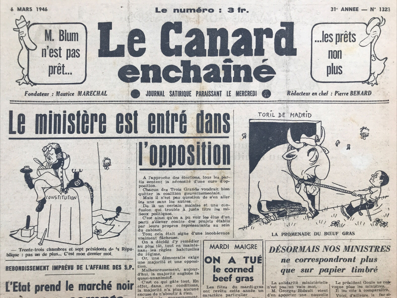 Couac ! | Acheter un Canard | Vente d'Anciens Journaux du Canard Enchaîné. Des Journaux Satiriques de Collection, Historiques & Authentiques de 1916 à 2004 ! | 1328