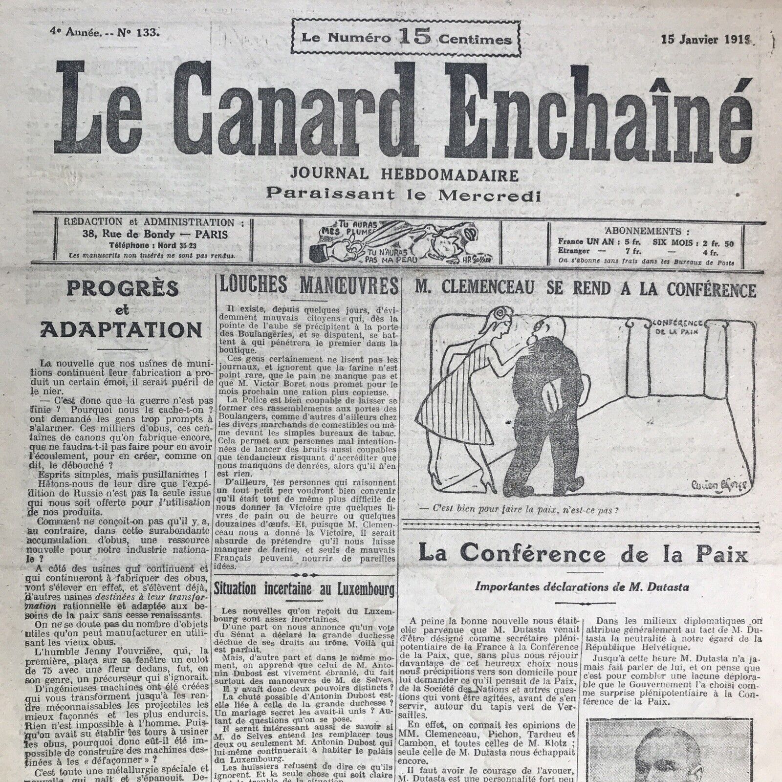 Couac ! | Acheter un Canard | Vente d'Anciens Journaux du Canard Enchaîné. Des Journaux Satiriques de Collection, Historiques & Authentiques de 1916 à 2004 ! | 133