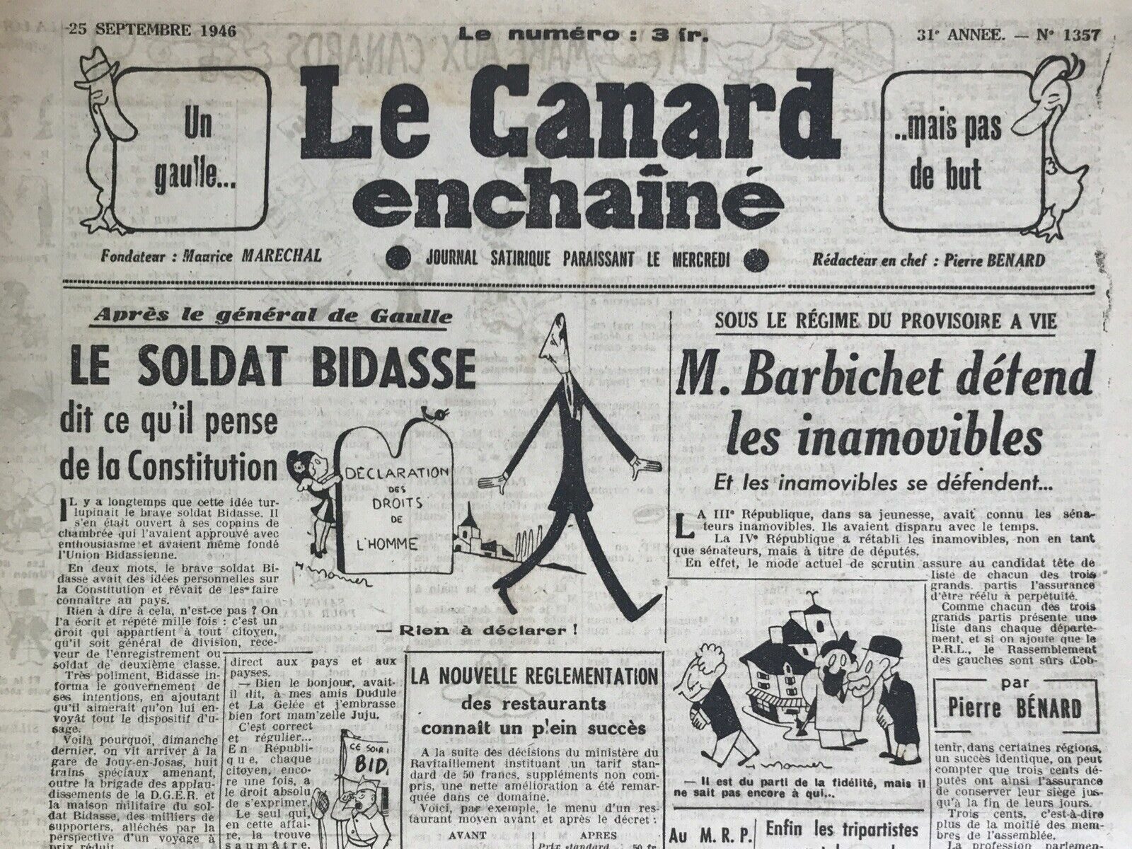 Couac ! | Acheter un Canard | Vente d'Anciens Journaux du Canard Enchaîné. Des Journaux Satiriques de Collection, Historiques & Authentiques de 1916 à 2004 ! | 1357 e1708181848856