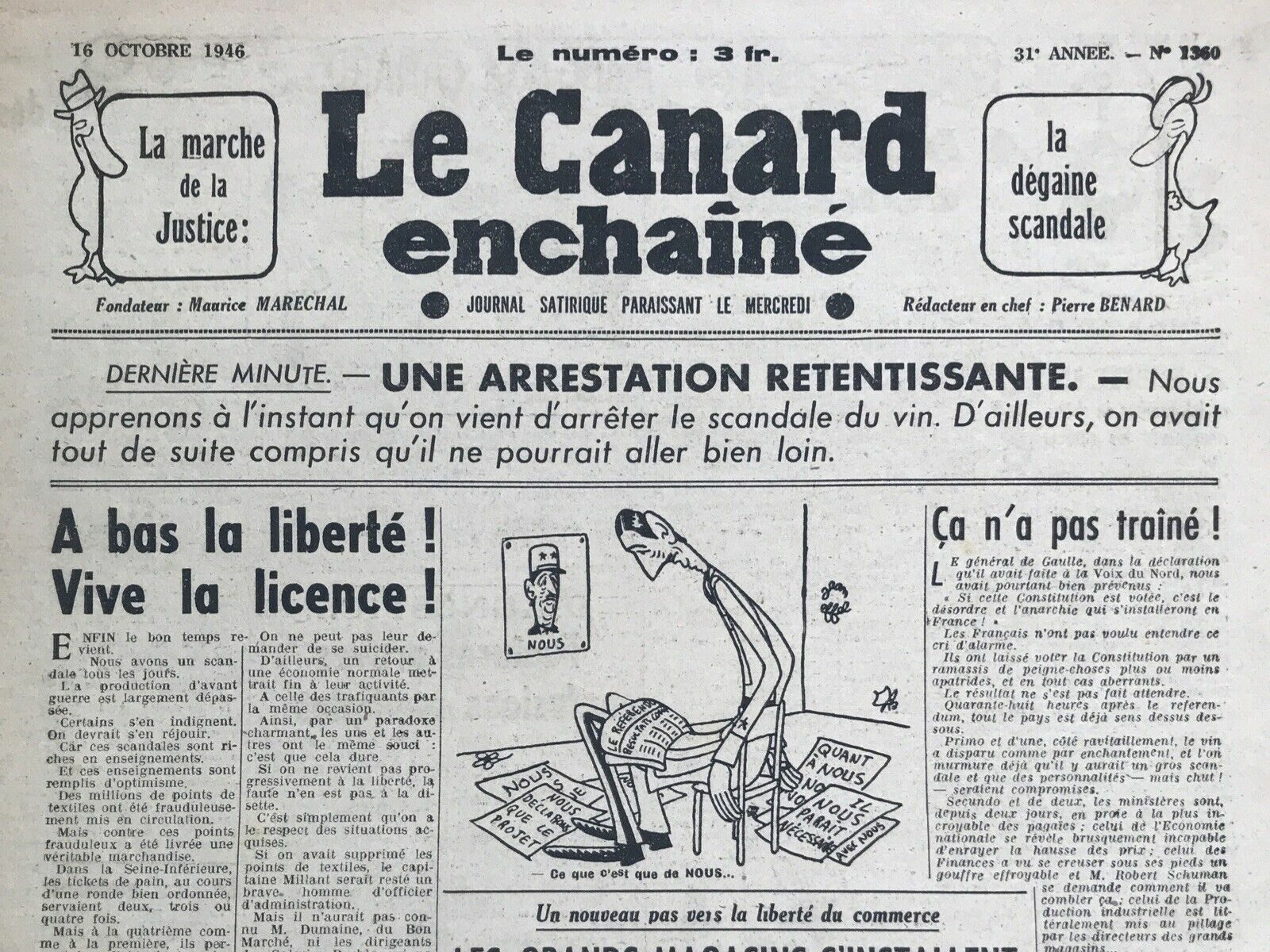 Couac ! | Acheter un Canard | Vente d'Anciens Journaux du Canard Enchaîné. Des Journaux Satiriques de Collection, Historiques & Authentiques de 1916 à 2004 ! | 1360 e1679077679800