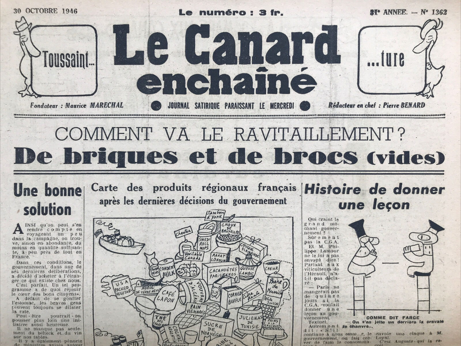 Couac ! | Acheter un Canard | Vente d'Anciens Journaux du Canard Enchaîné. Des Journaux Satiriques de Collection, Historiques & Authentiques de 1916 à 2004 ! | 1362