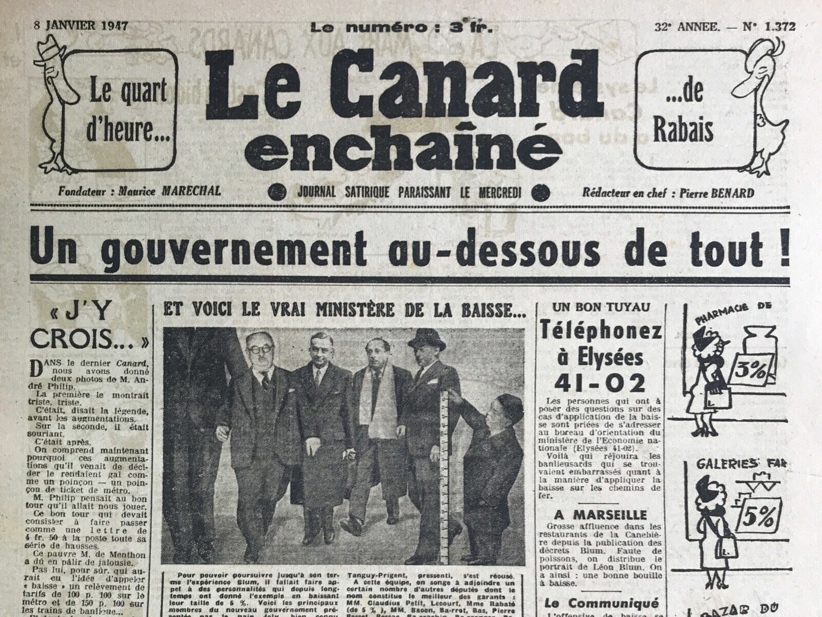 Couac ! | Acheter un Canard | Vente d'Anciens Journaux du Canard Enchaîné. Des Journaux Satiriques de Collection, Historiques & Authentiques de 1916 à 2004 ! | 1372 e1719828152627