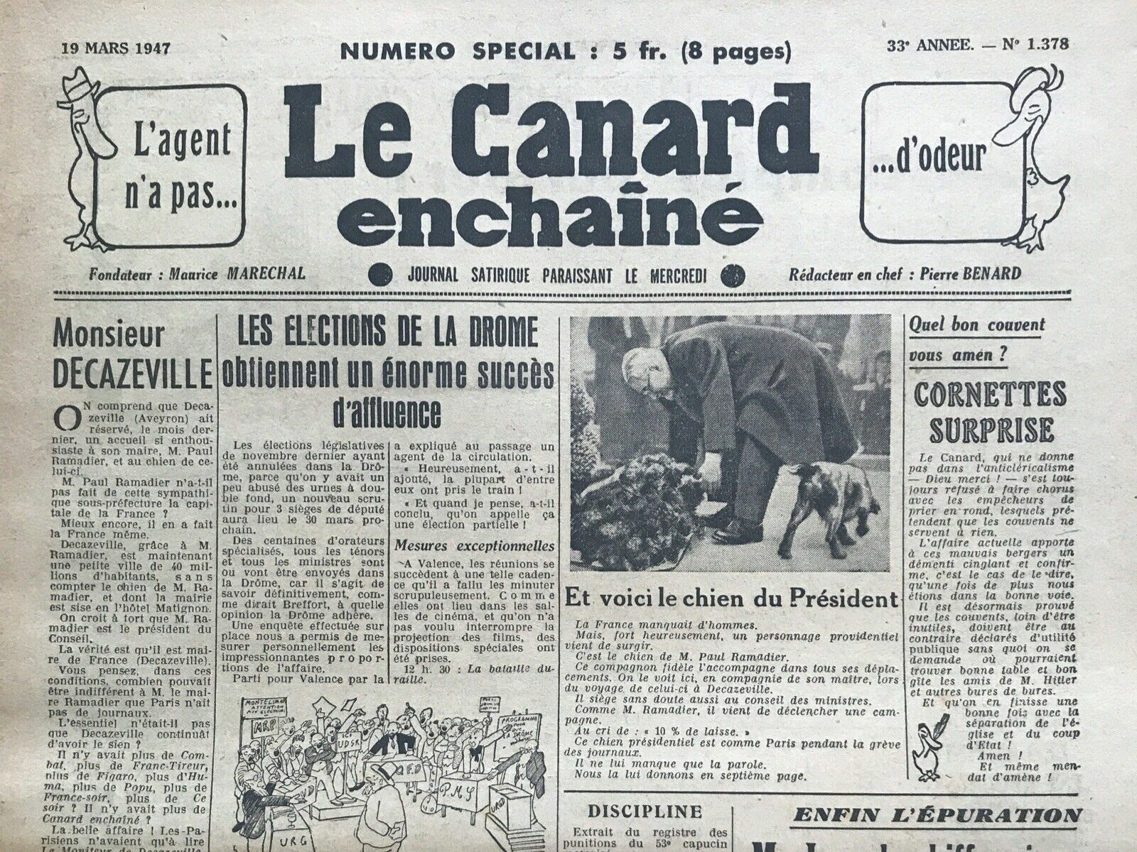 Couac ! | Acheter un Canard | Vente d'Anciens Journaux du Canard Enchaîné. Des Journaux Satiriques de Collection, Historiques & Authentiques de 1916 à 2004 ! | 1378 e1719828812530