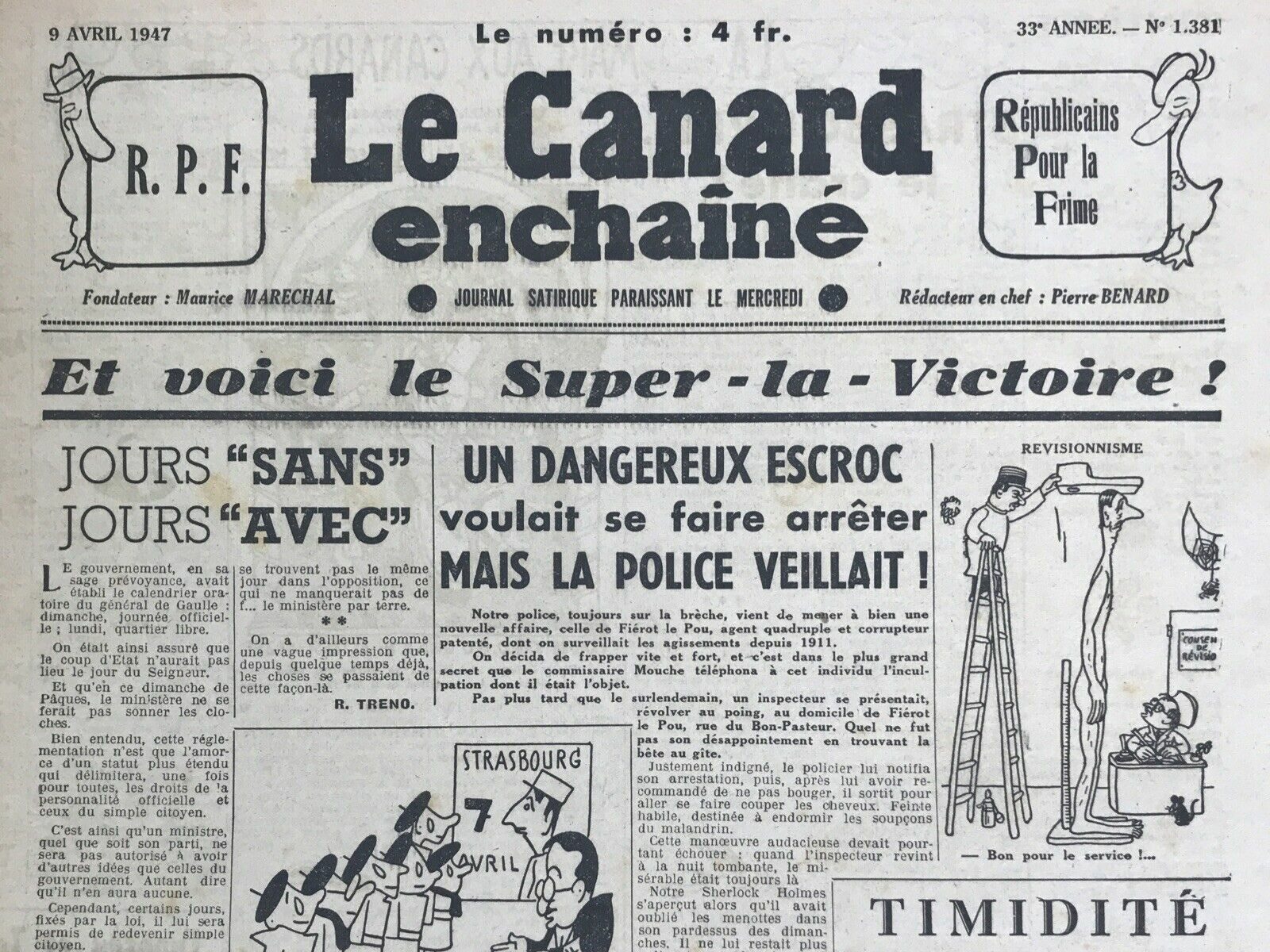 Couac ! | Acheter un Canard | Vente d'Anciens Journaux du Canard Enchaîné. Des Journaux Satiriques de Collection, Historiques & Authentiques de 1916 à 2004 ! | 1381 e1719830294406