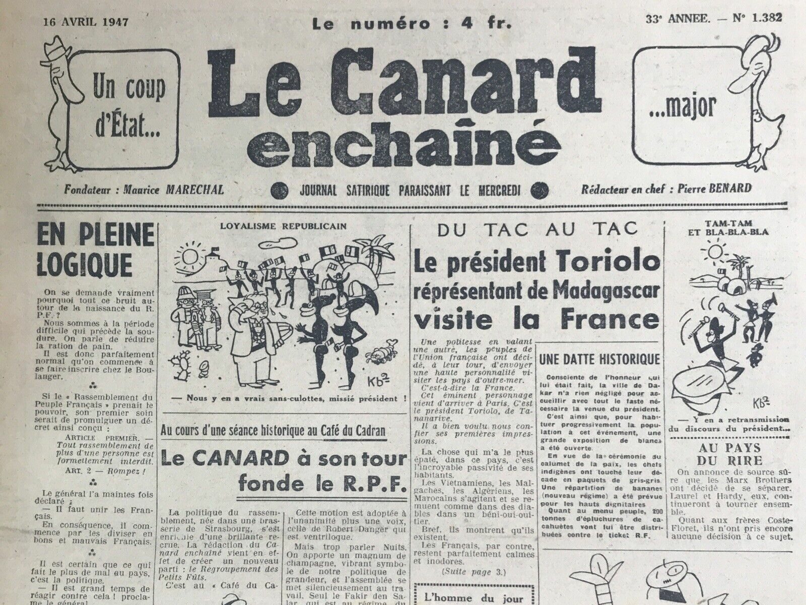 Couac ! | Acheter un Canard | Vente d'Anciens Journaux du Canard Enchaîné. Des Journaux Satiriques de Collection, Historiques & Authentiques de 1916 à 2004 ! | 1382 e1719831372386